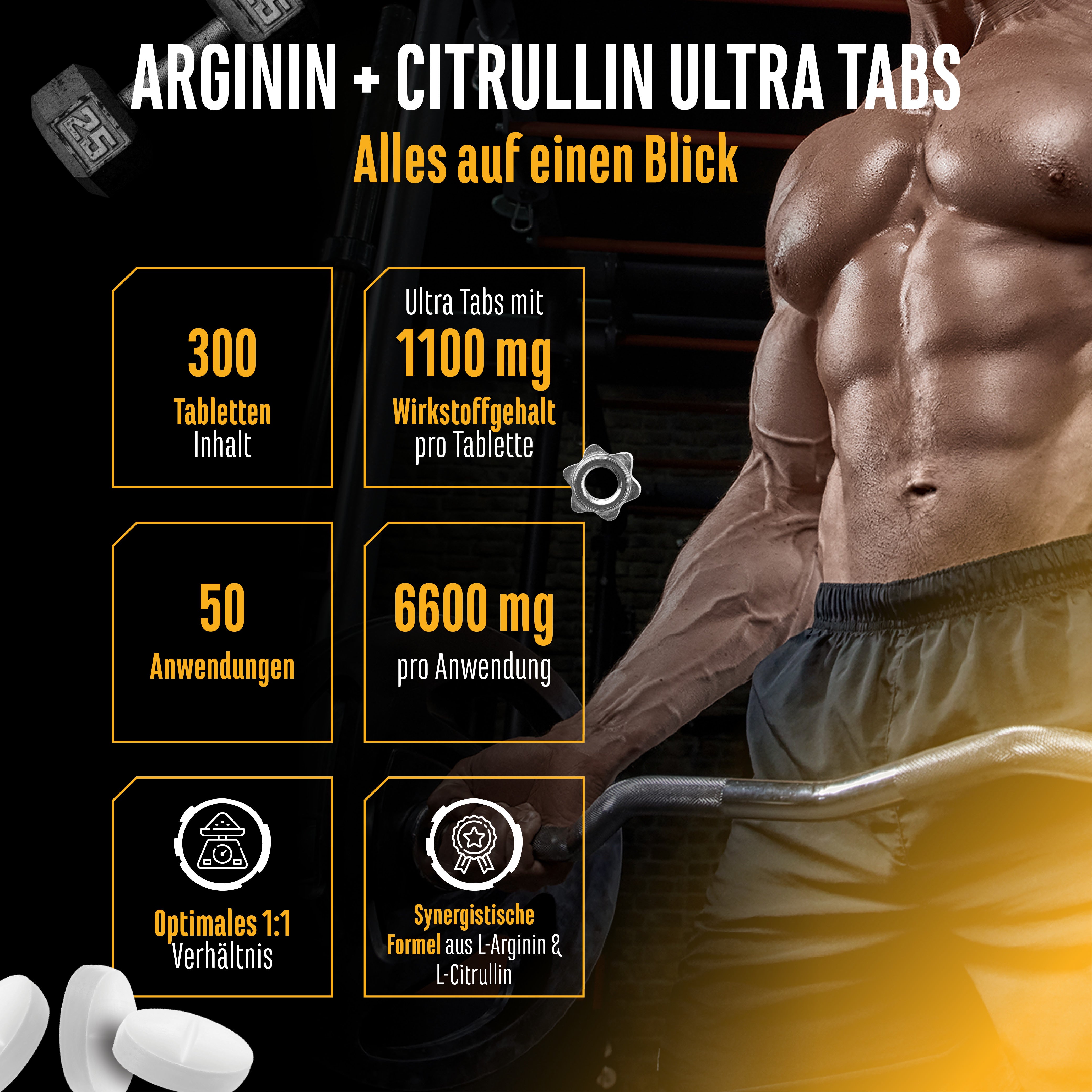 L-Arginine + L-Citrulline Tabs