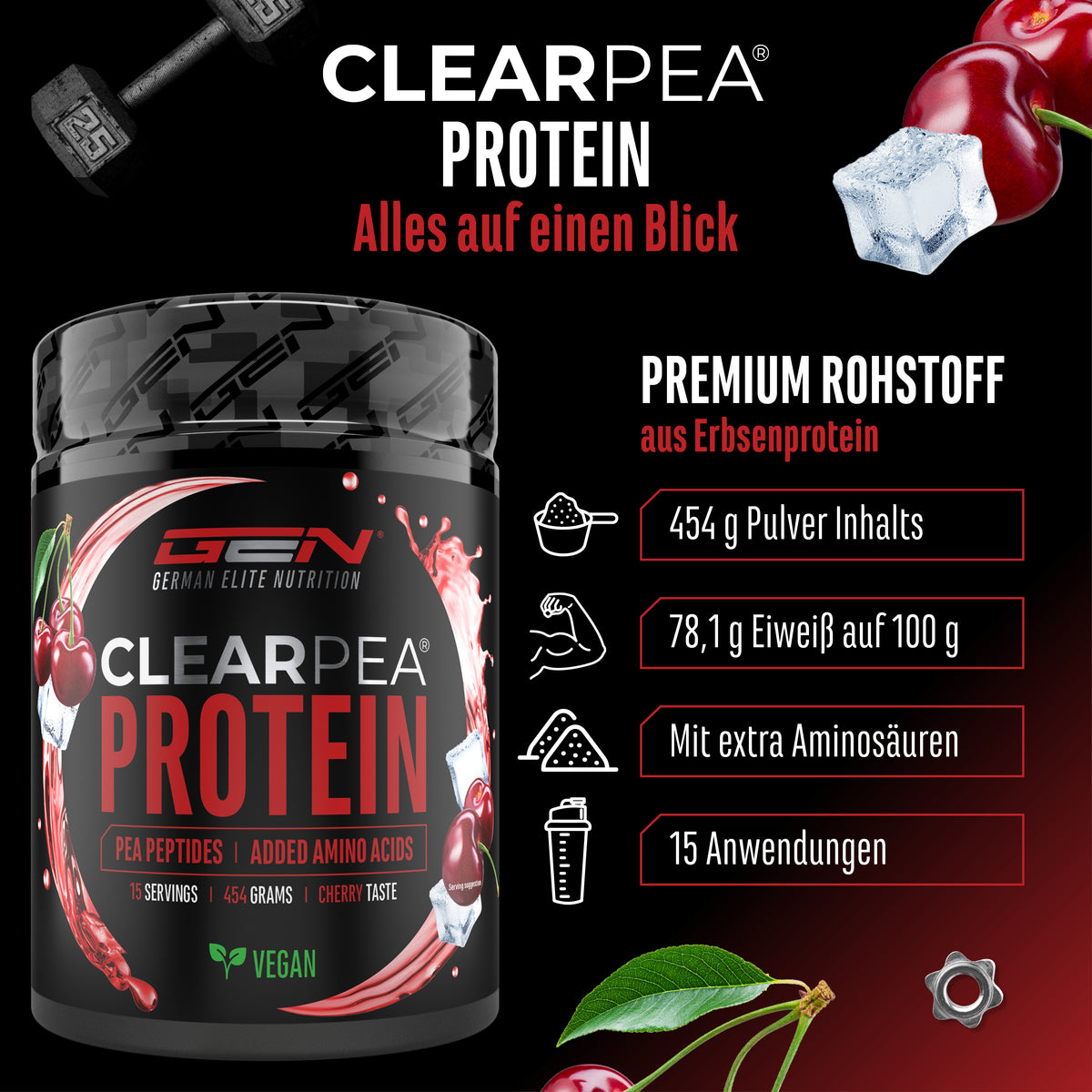 ClearPea® - Vegan Clear Protein - Cola, 454 g