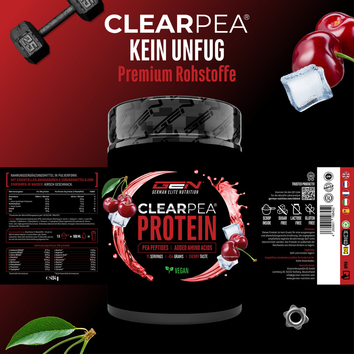 ClearPea® - Vegan Clear Protein - Cola, 454 g