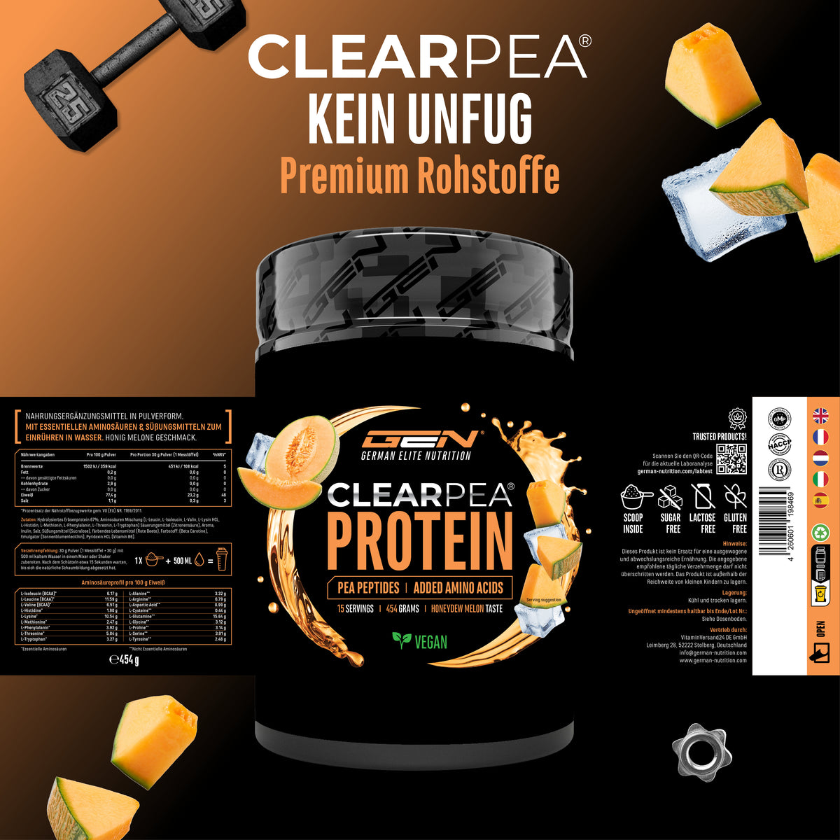 ClearPea® - Vegan Clear Protein - Cola, 454 g