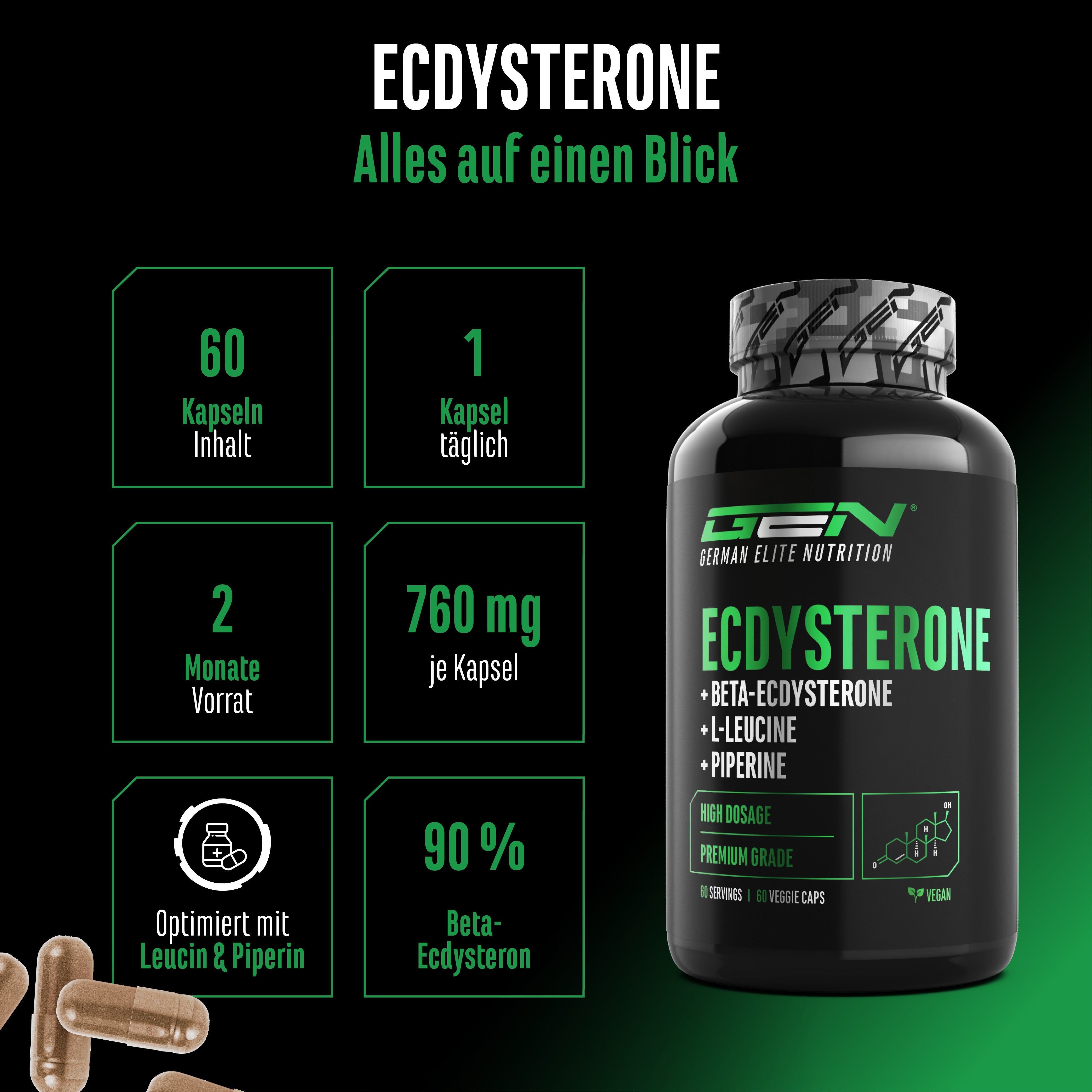 Ecdisterone - 450 mg, 60 capsule