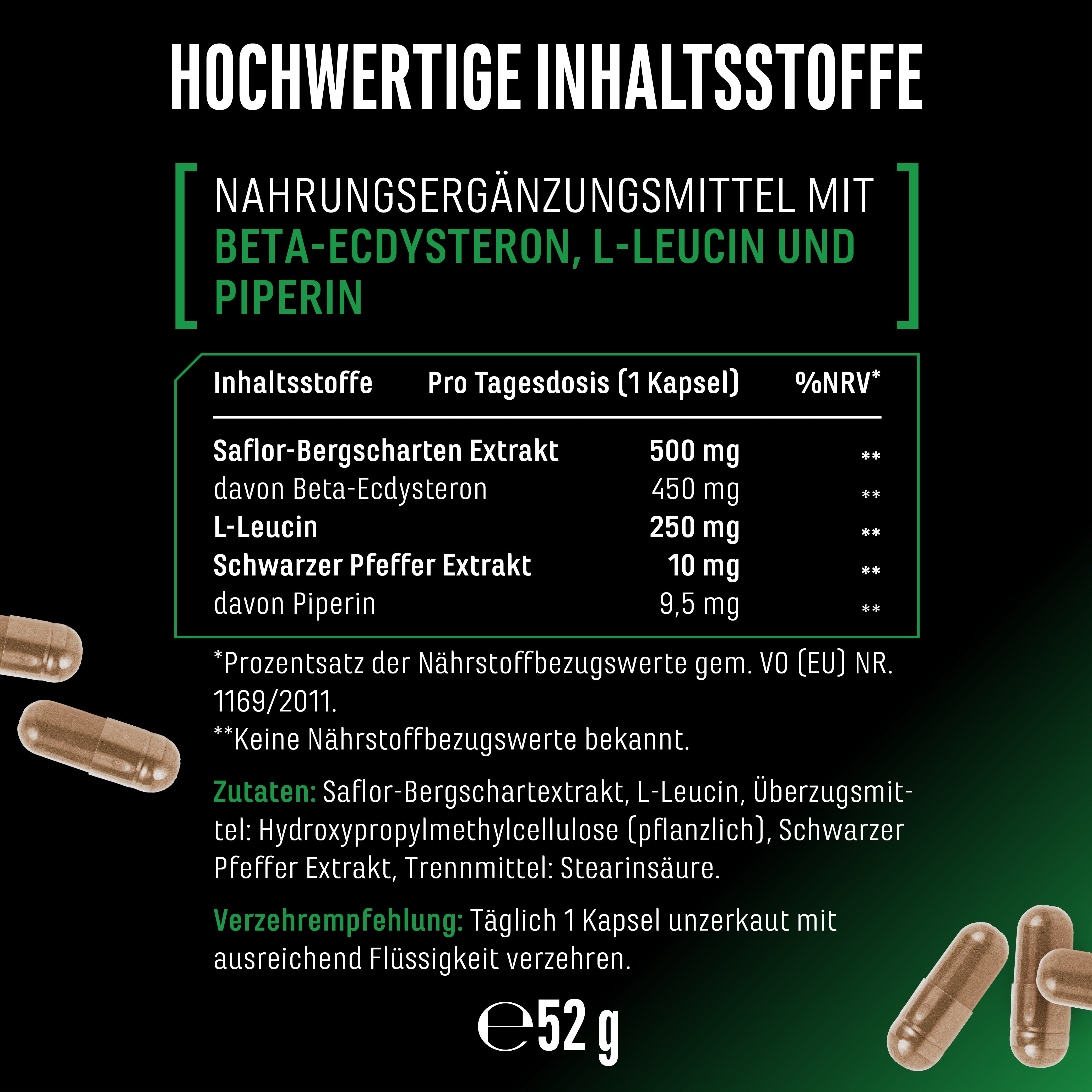 Ecdisterone - 450 mg, 60 capsule