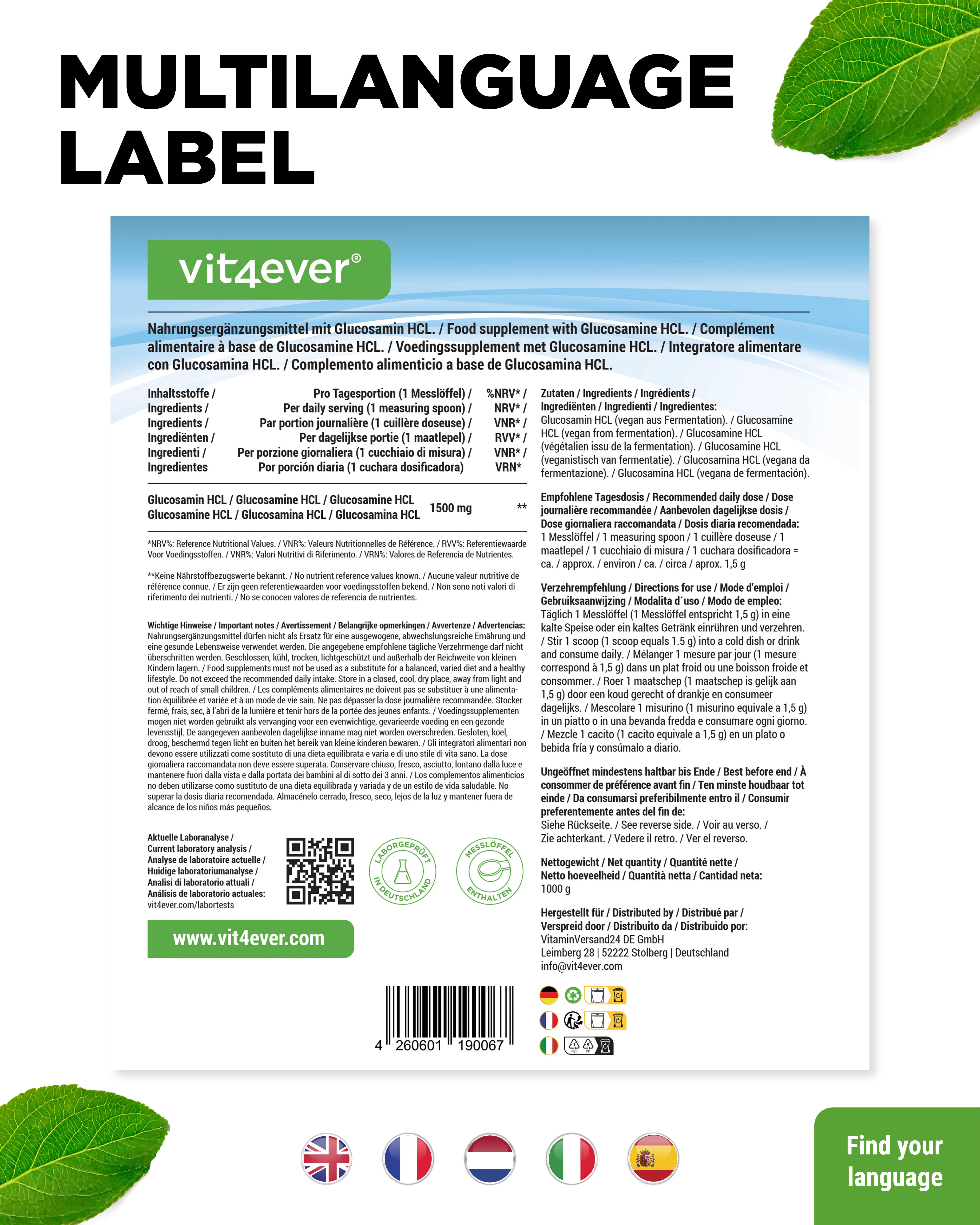 Glucosamine HCL Zuiver
