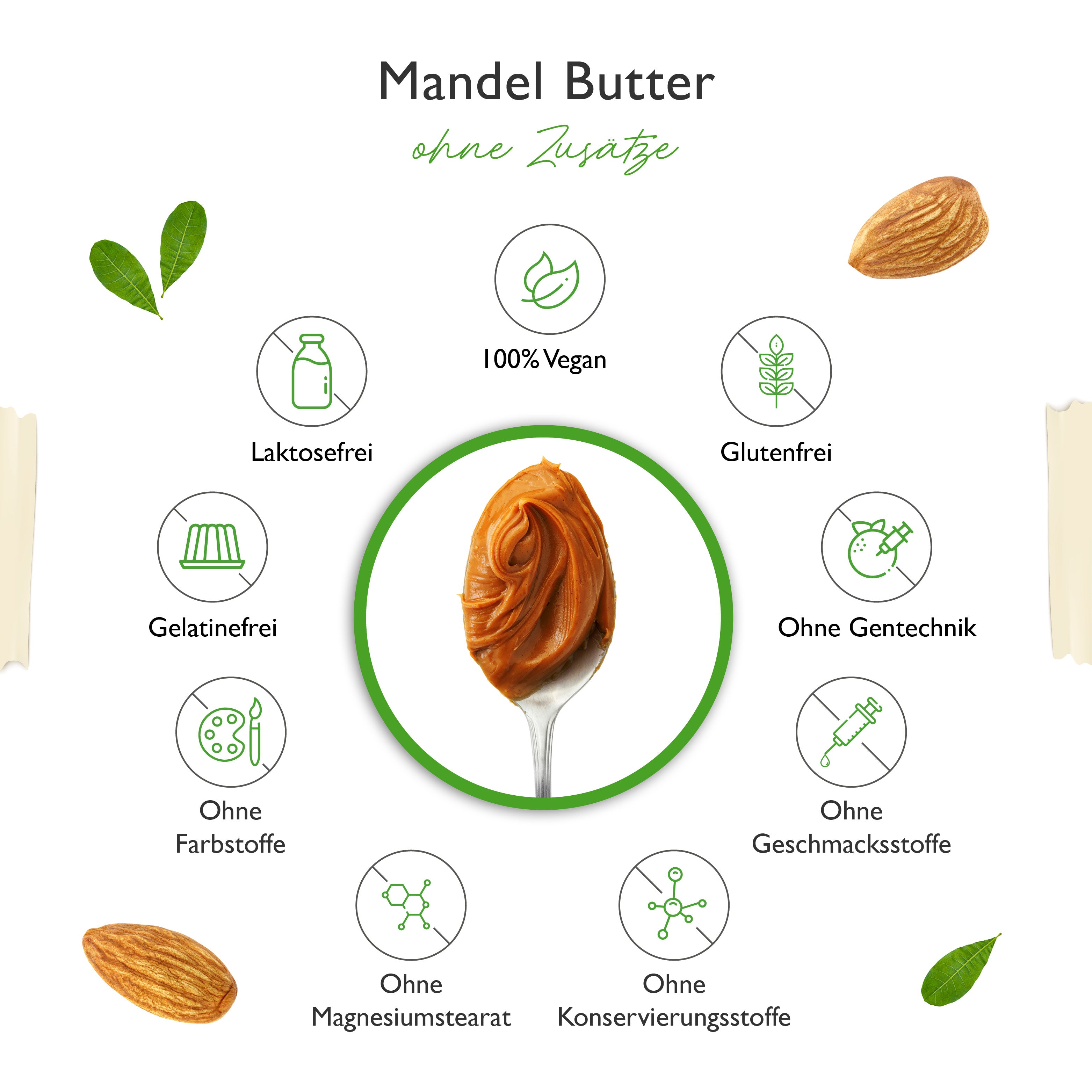 100% Almond Butter (Dark Roasted Crunchy) 1000 g