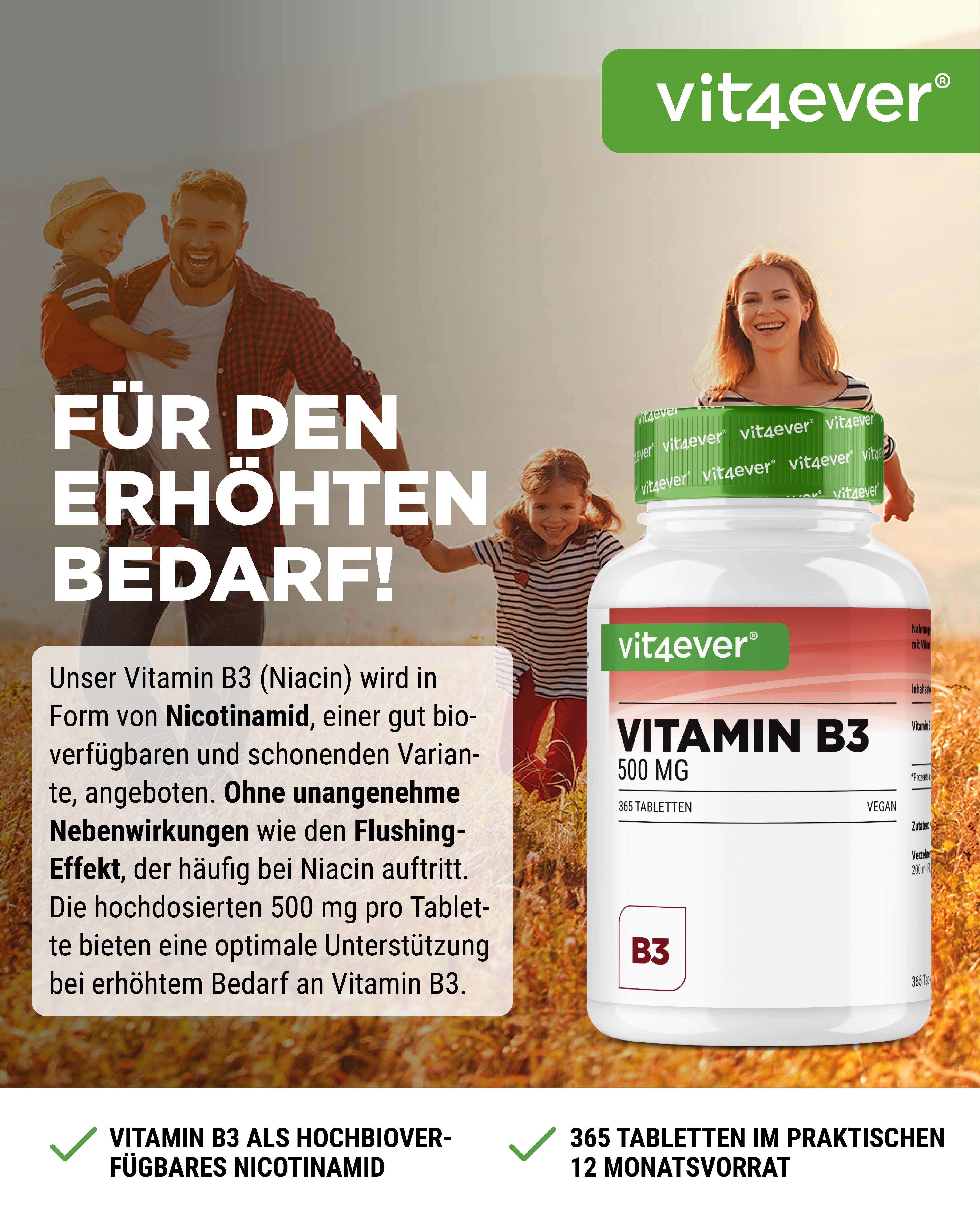 Vitamine B3 - 500 mg