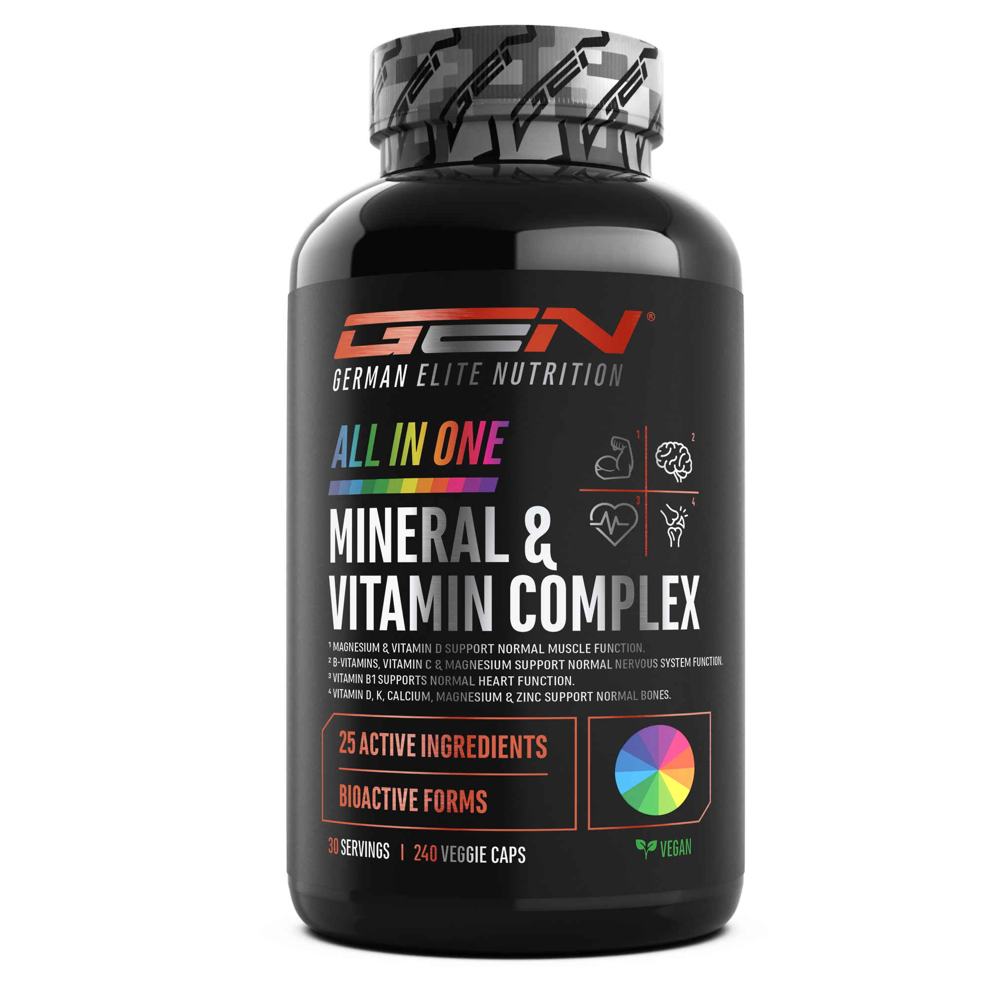 All in one - Mineraal & Vitamine Complex, 240 Capsules