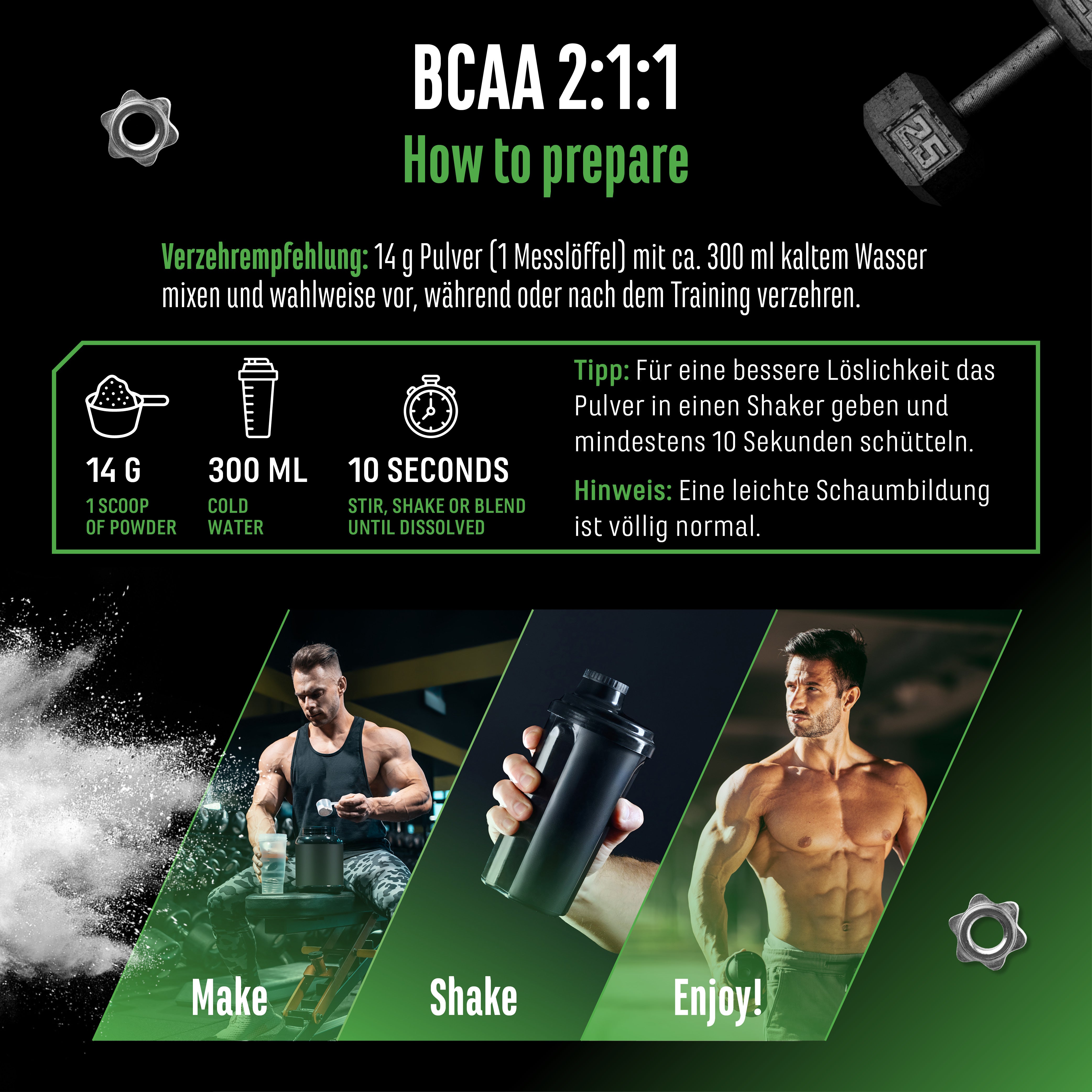 GEN BCAA 2:1:1 Polvo - Neutro, 500 g