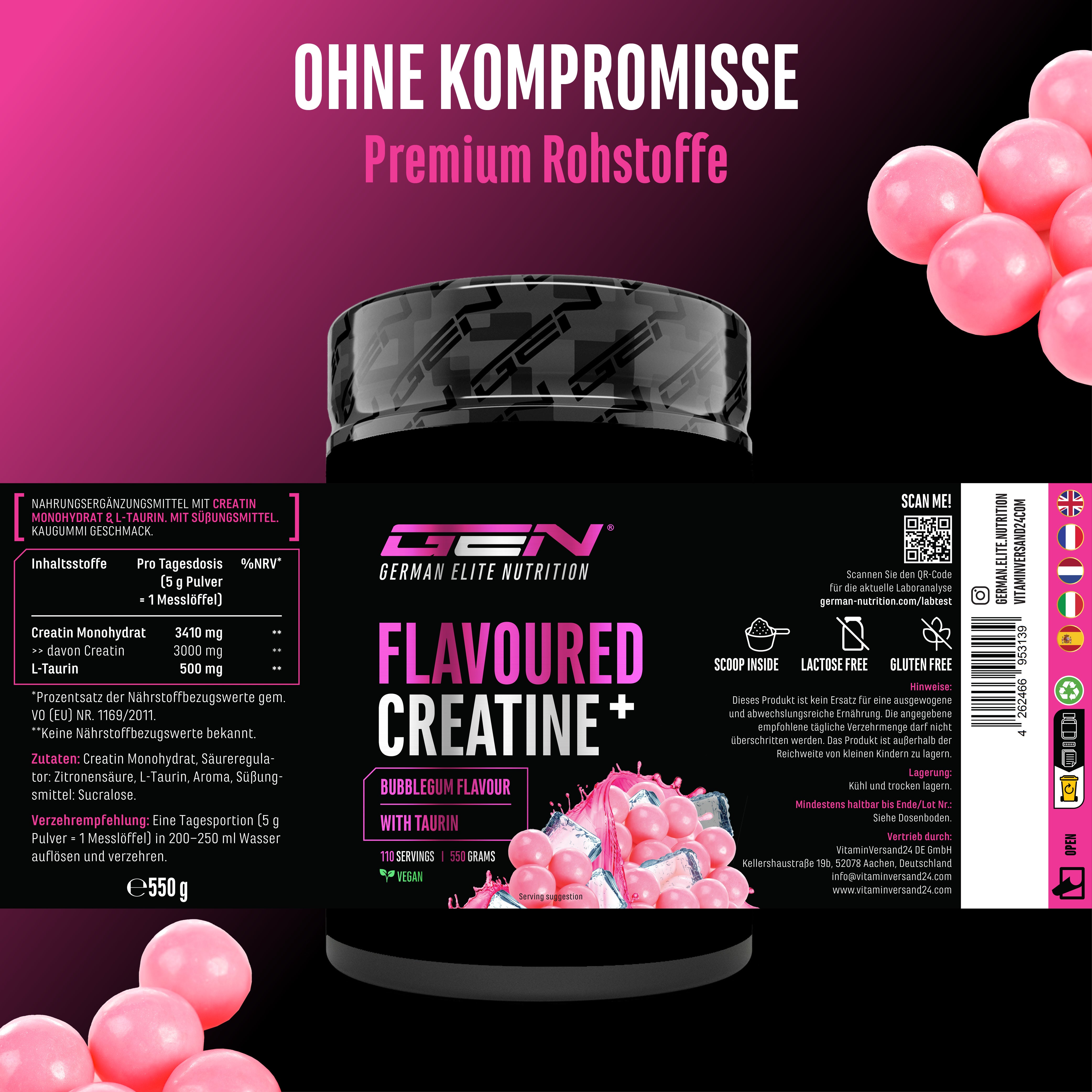 Creatina – Fragola, 550 g