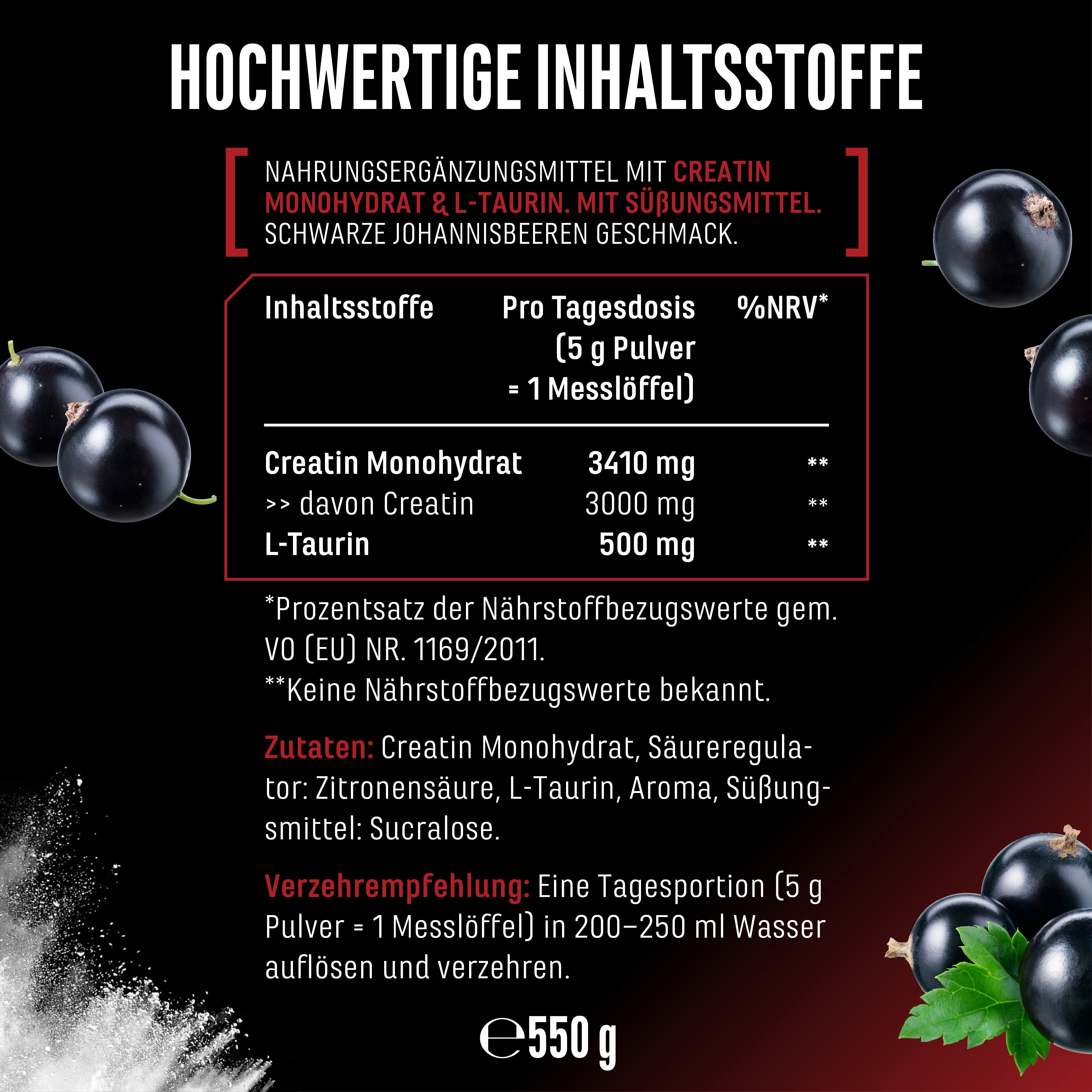 Creatina – Fragola, 550 g