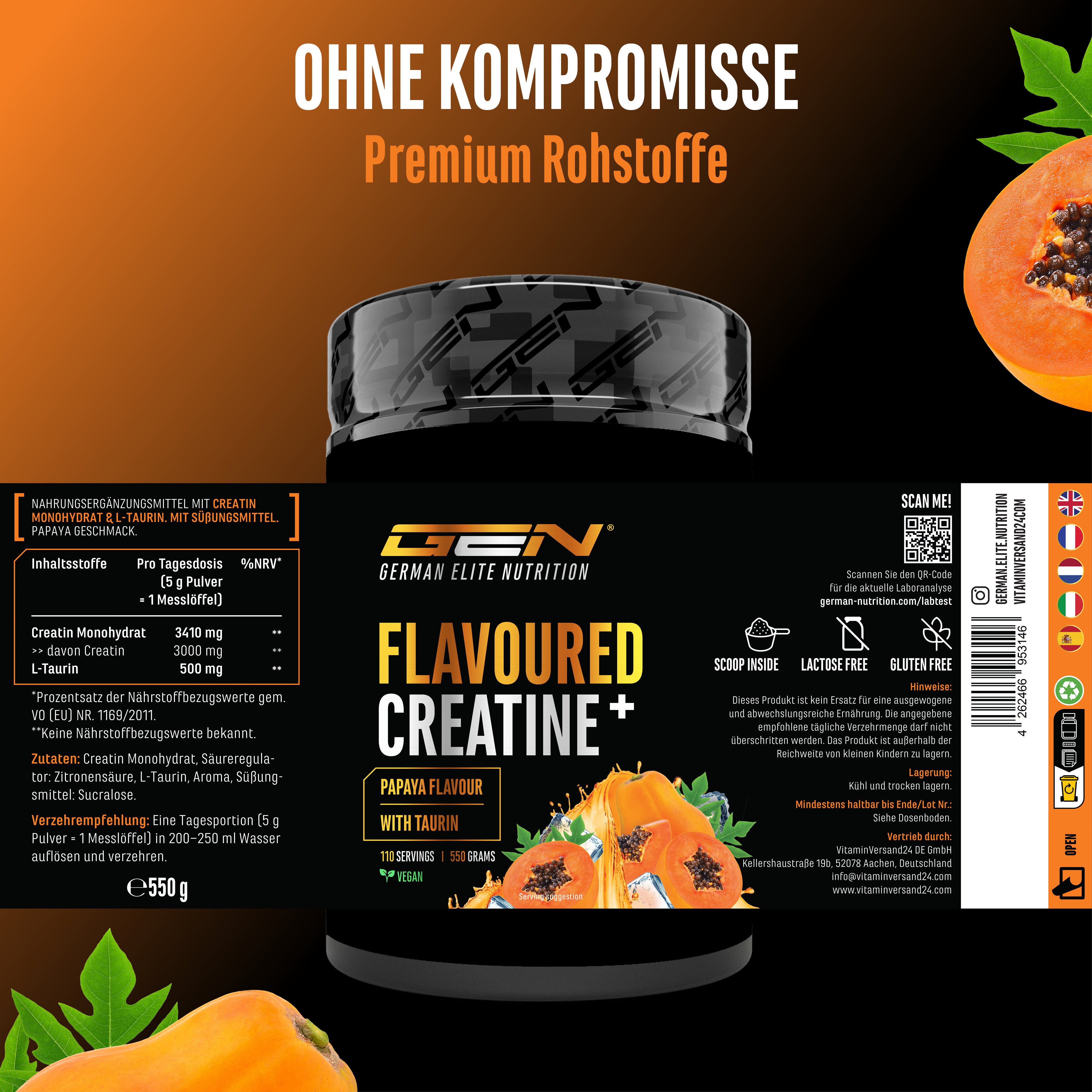 Creatina – Fragola, 550 g