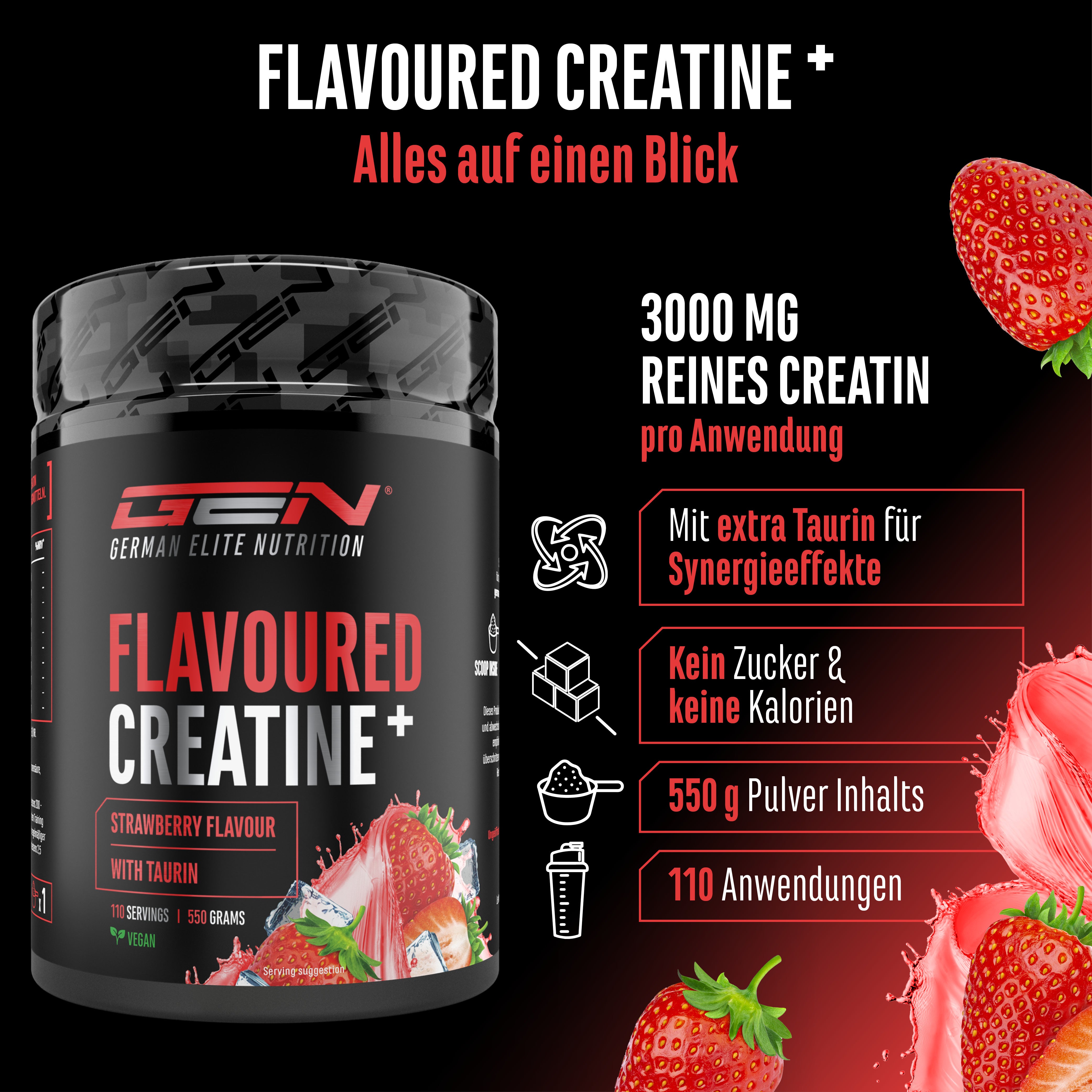 Creatina – Fragola, 550 g