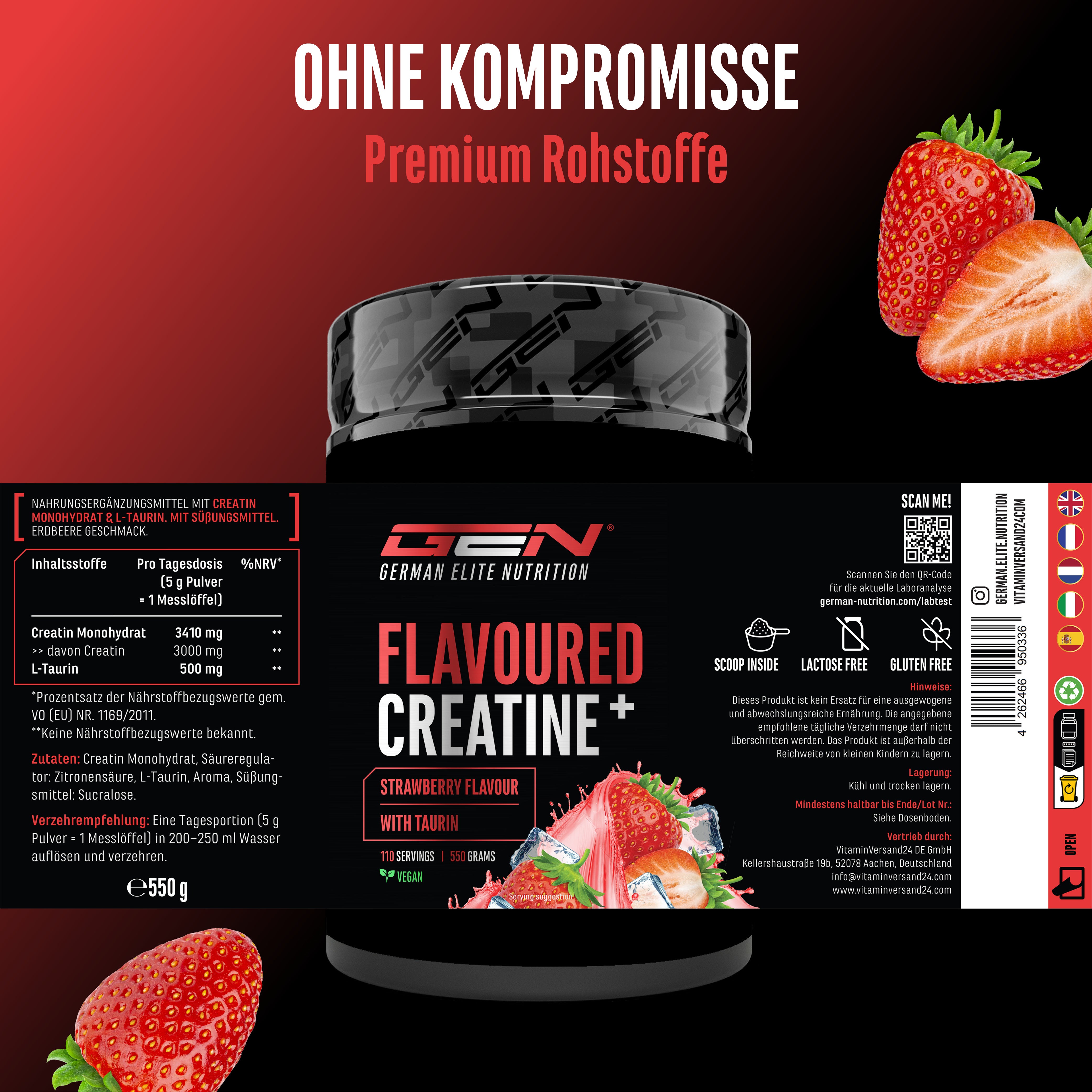 Creatina – Fragola, 550 g