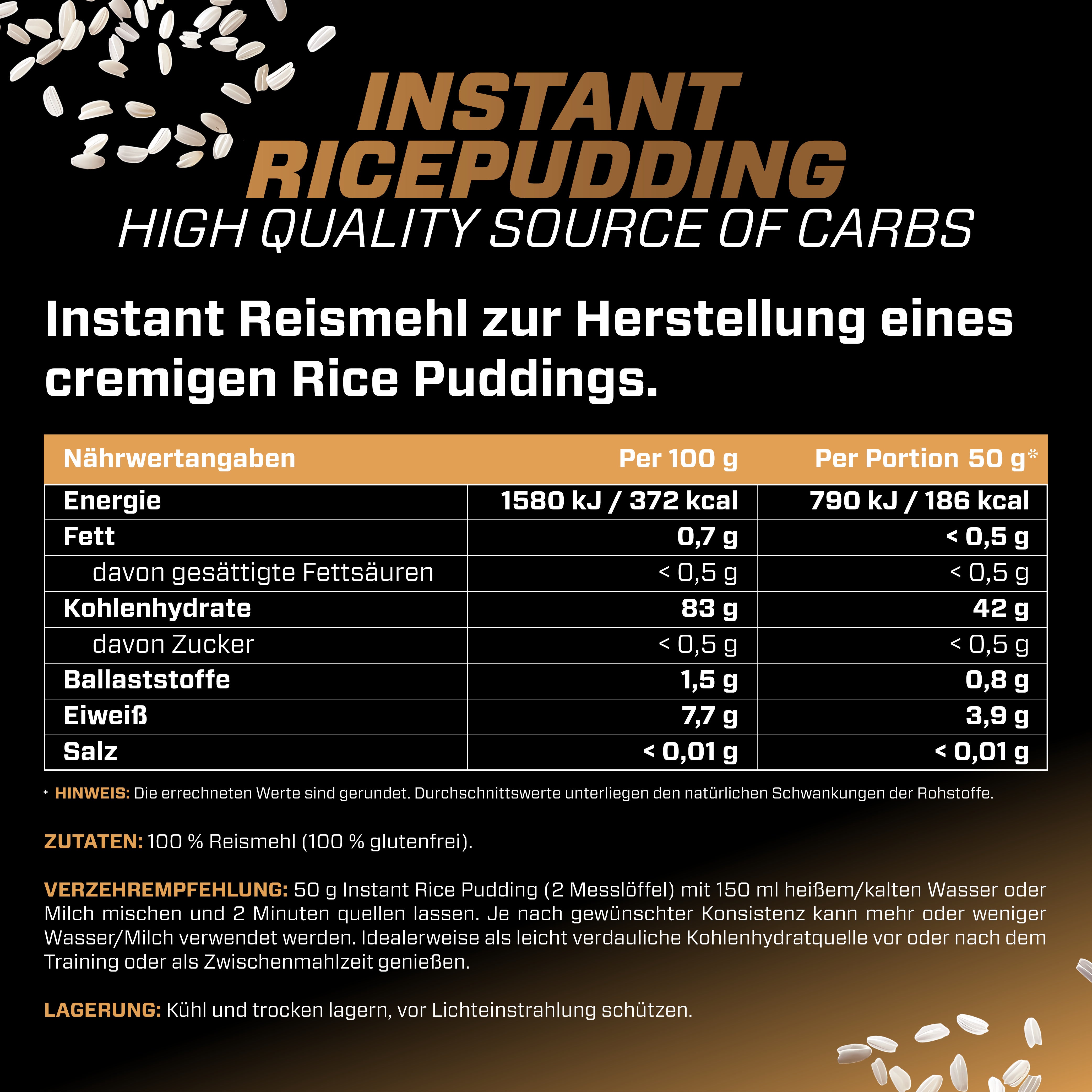 Pudin de arroz neutro 3 kg