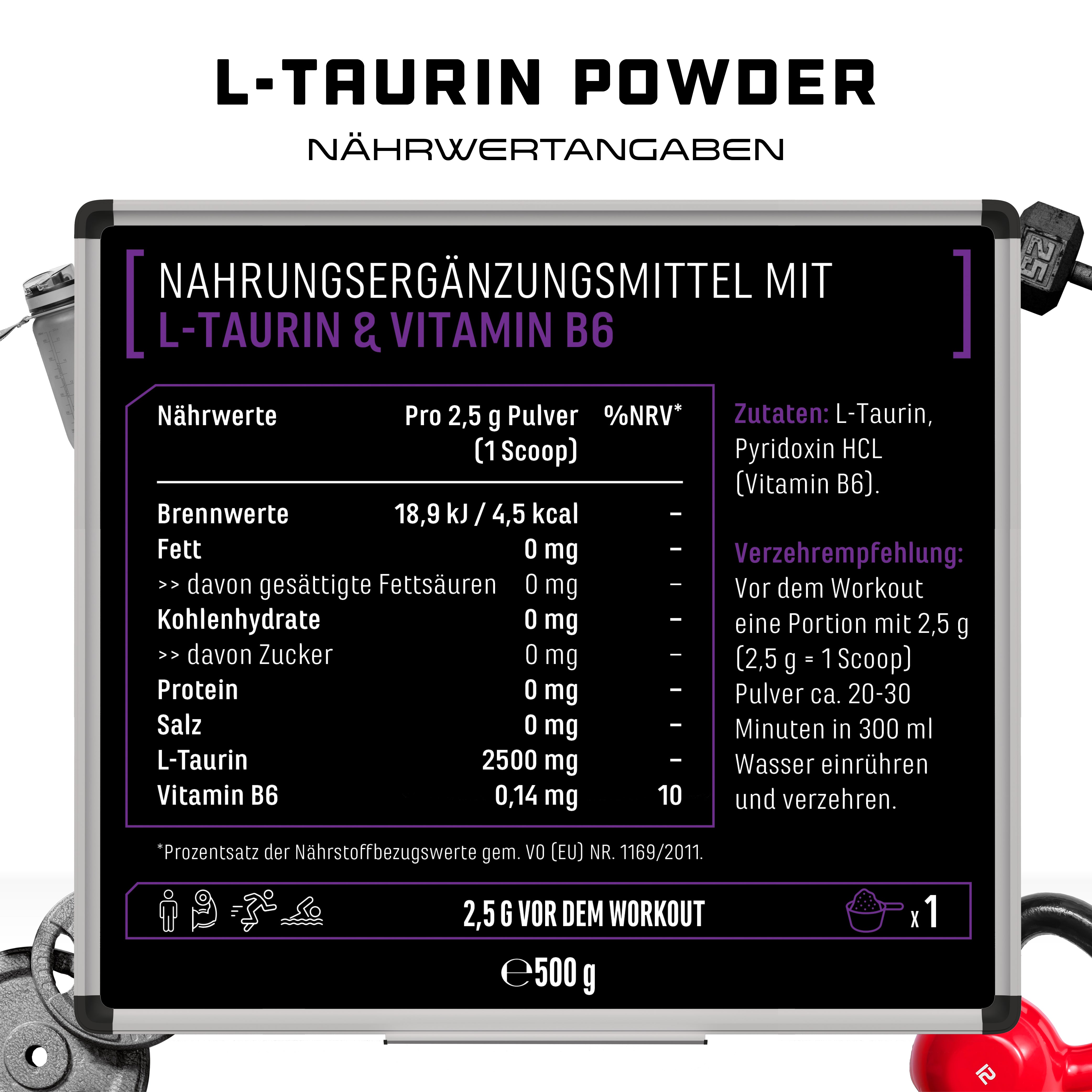 GEN Taurine, 500g Poeder