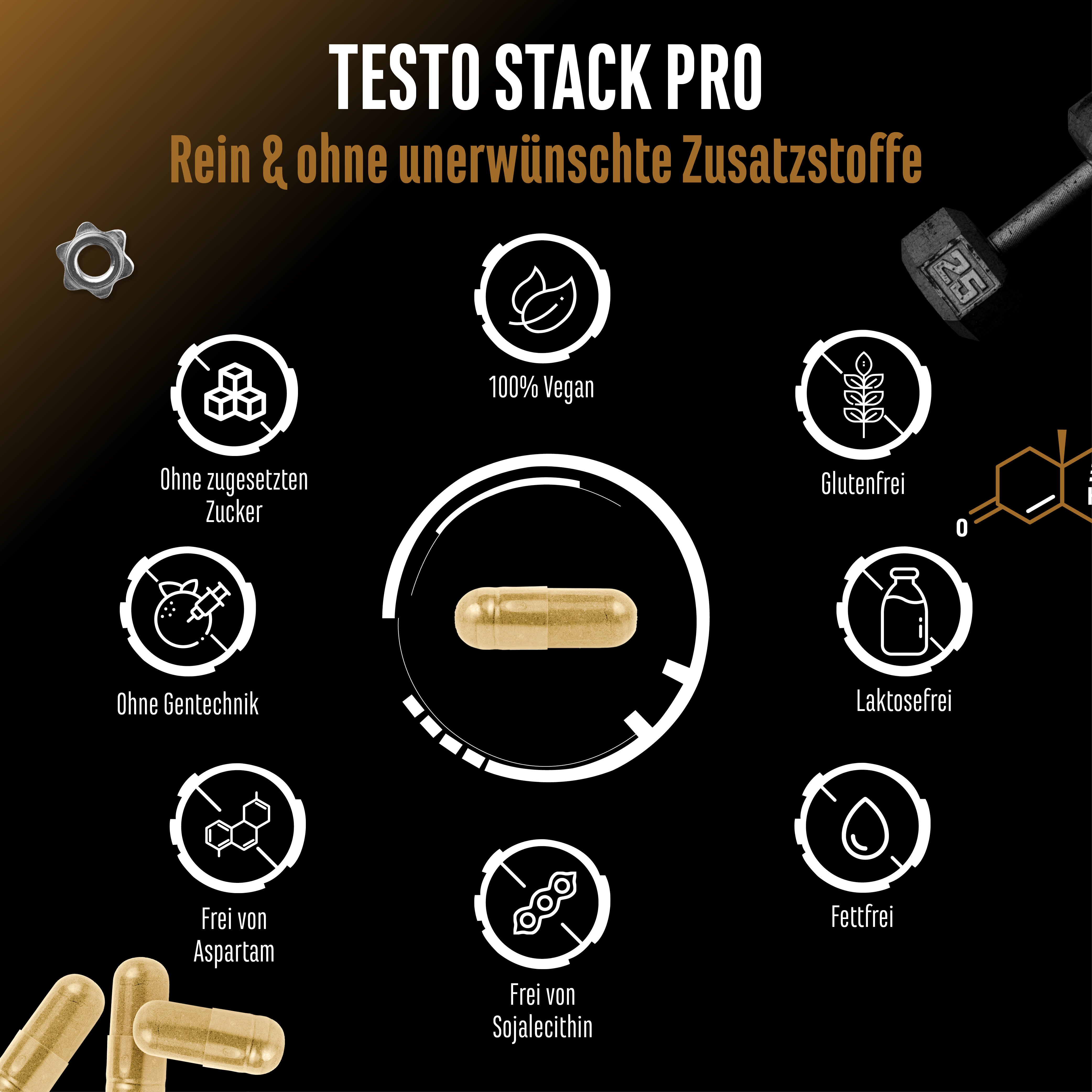 Testo Stack Pro, 180 Capsules