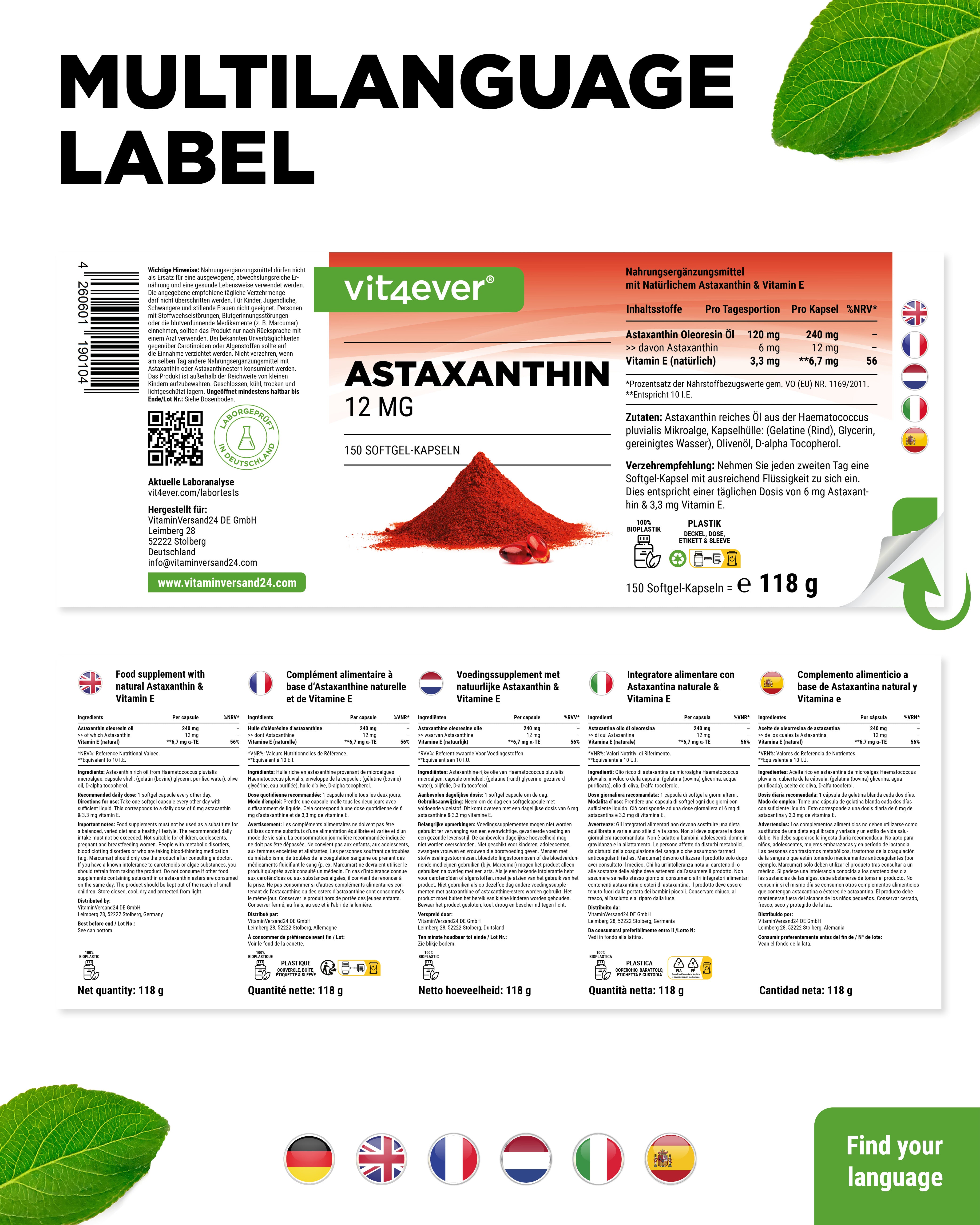 Astaxantina - 12 mg