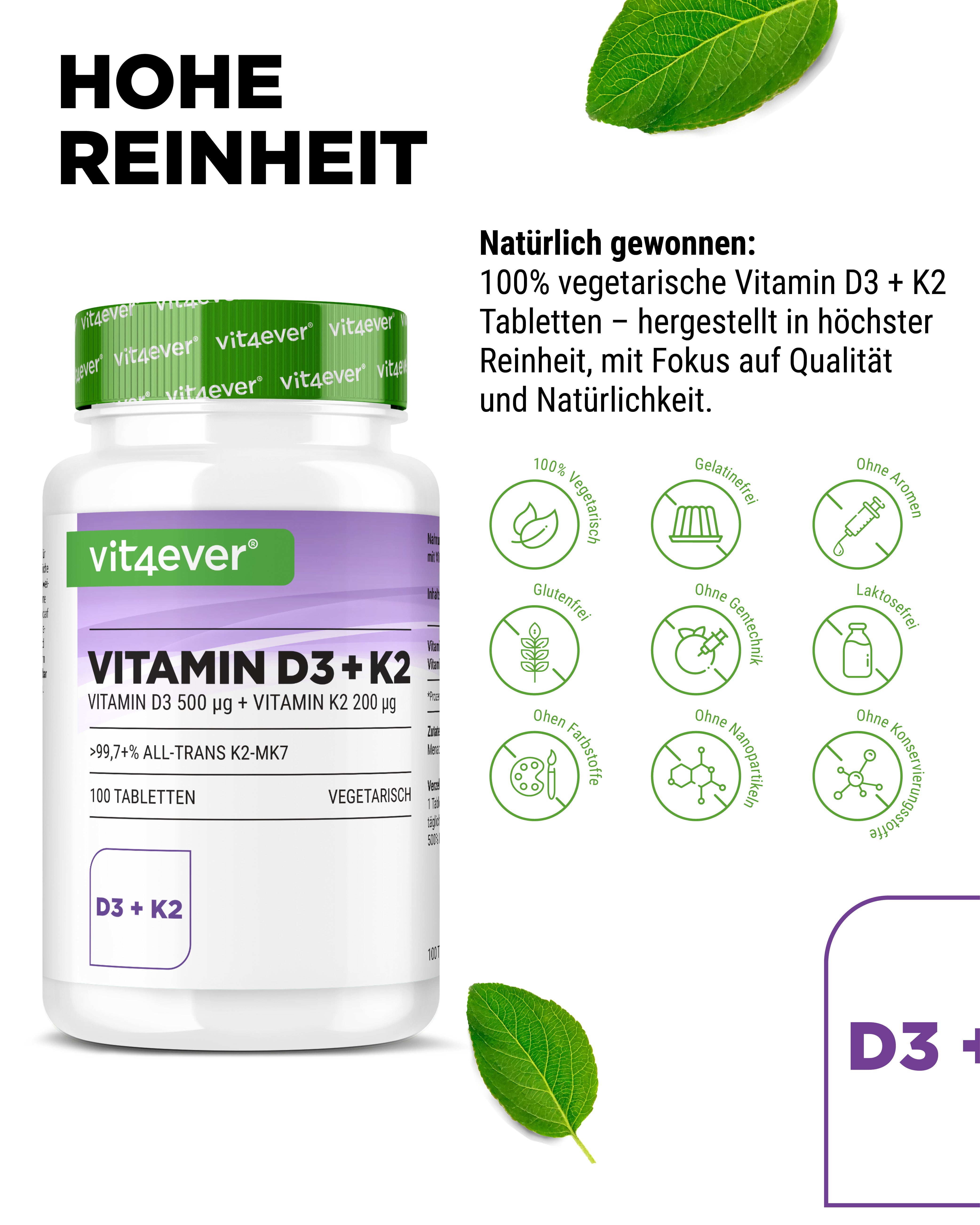 Vitamina D3 20.000 UI + Vitamina K2 200 mcg