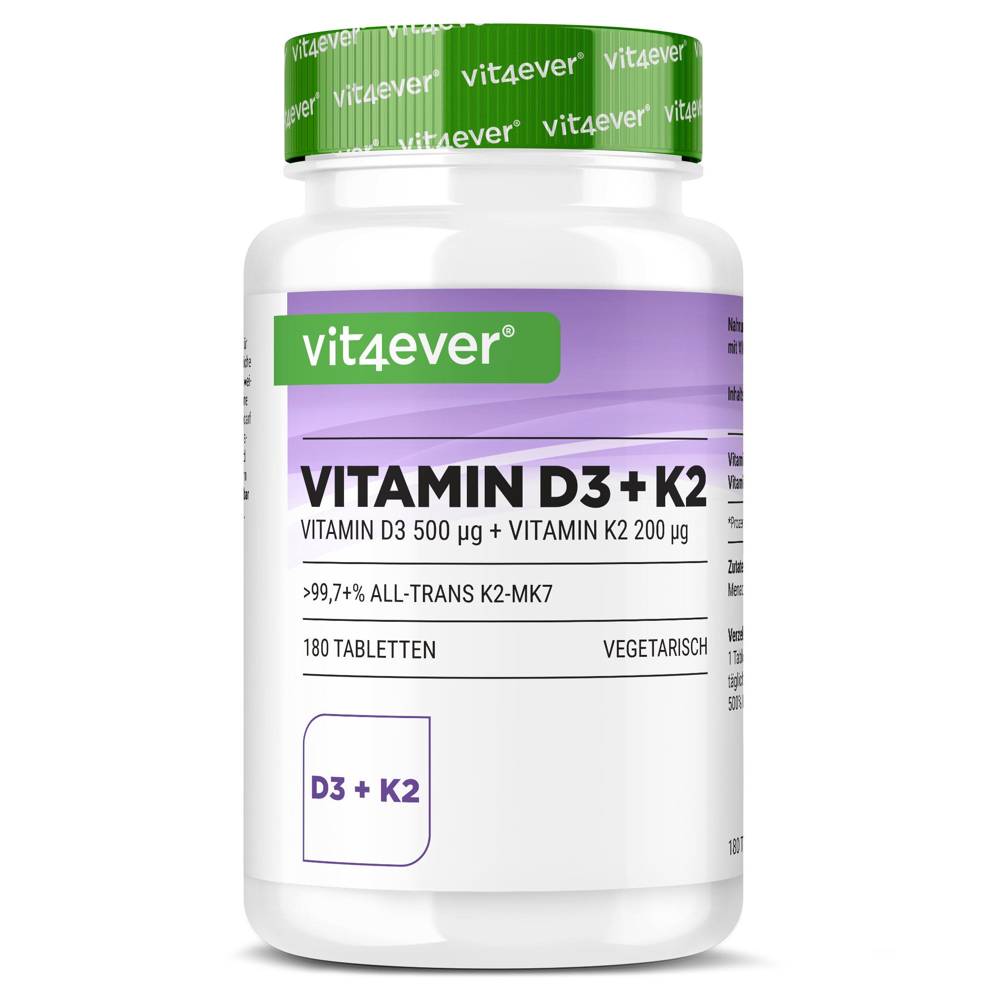 Vitamina D3 20.000 UI + Vitamina K2 200 mcg