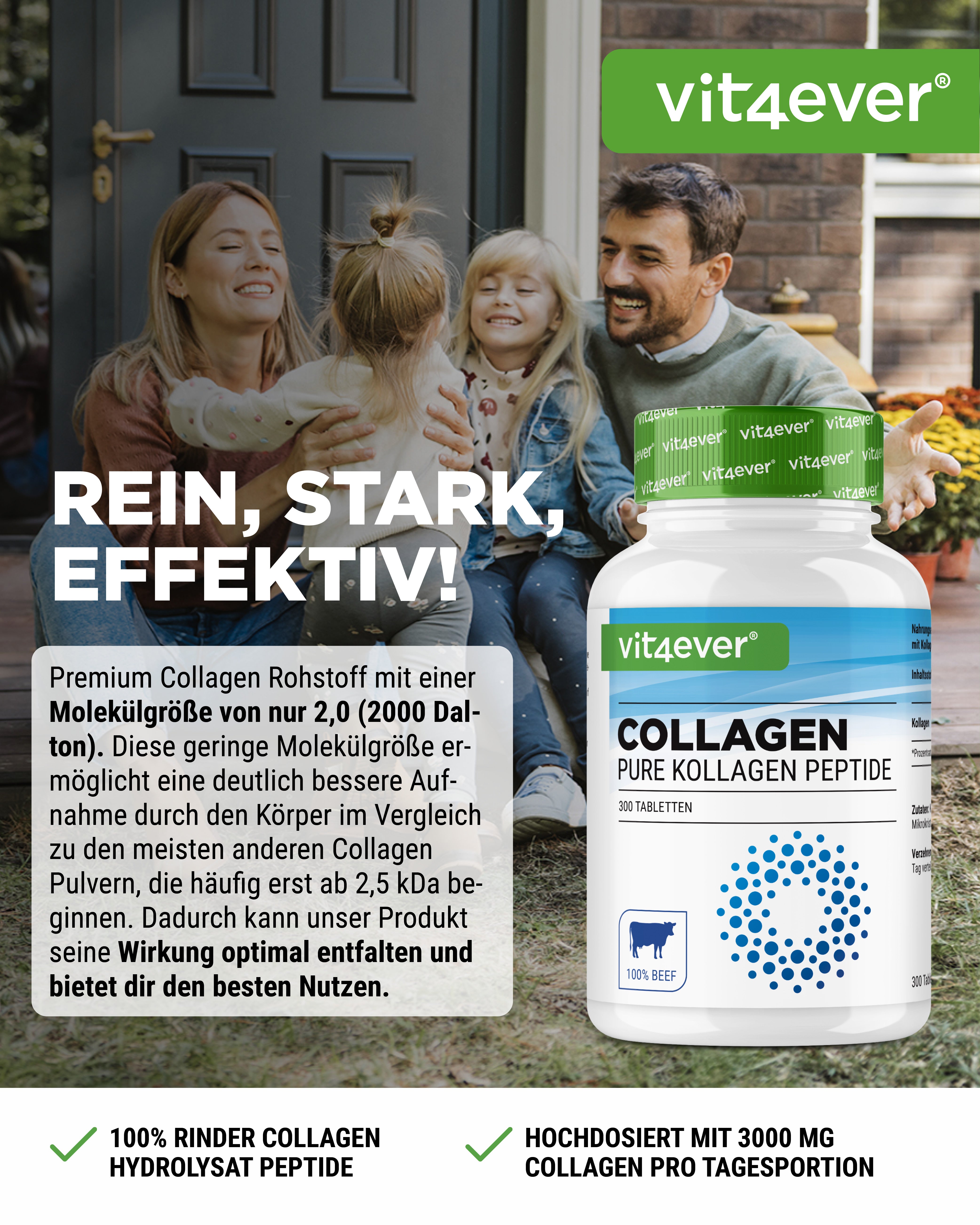 Collageen peptides - Rundvleescollageen, tabletten