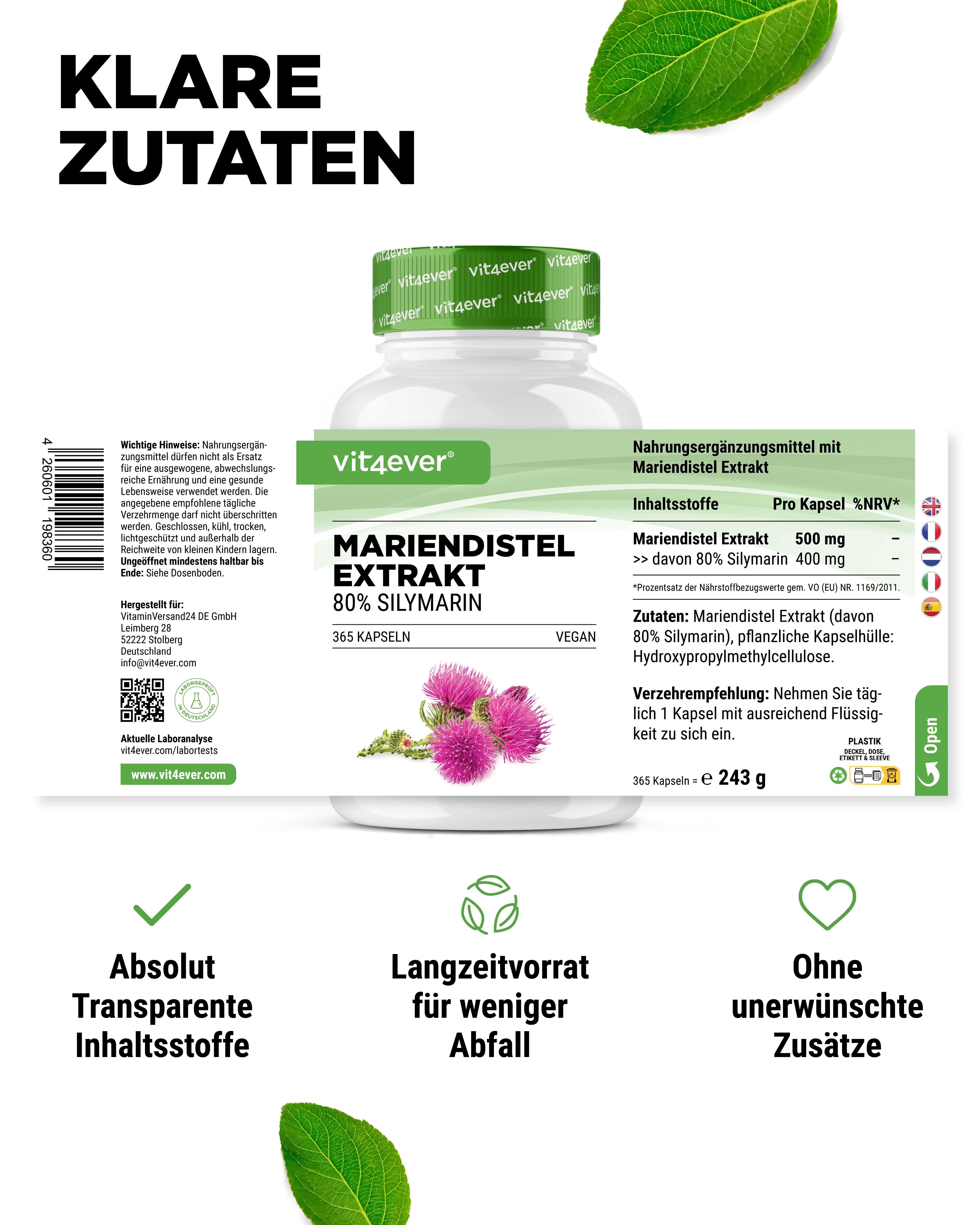 Estratto di Cardo mariano 500 mg