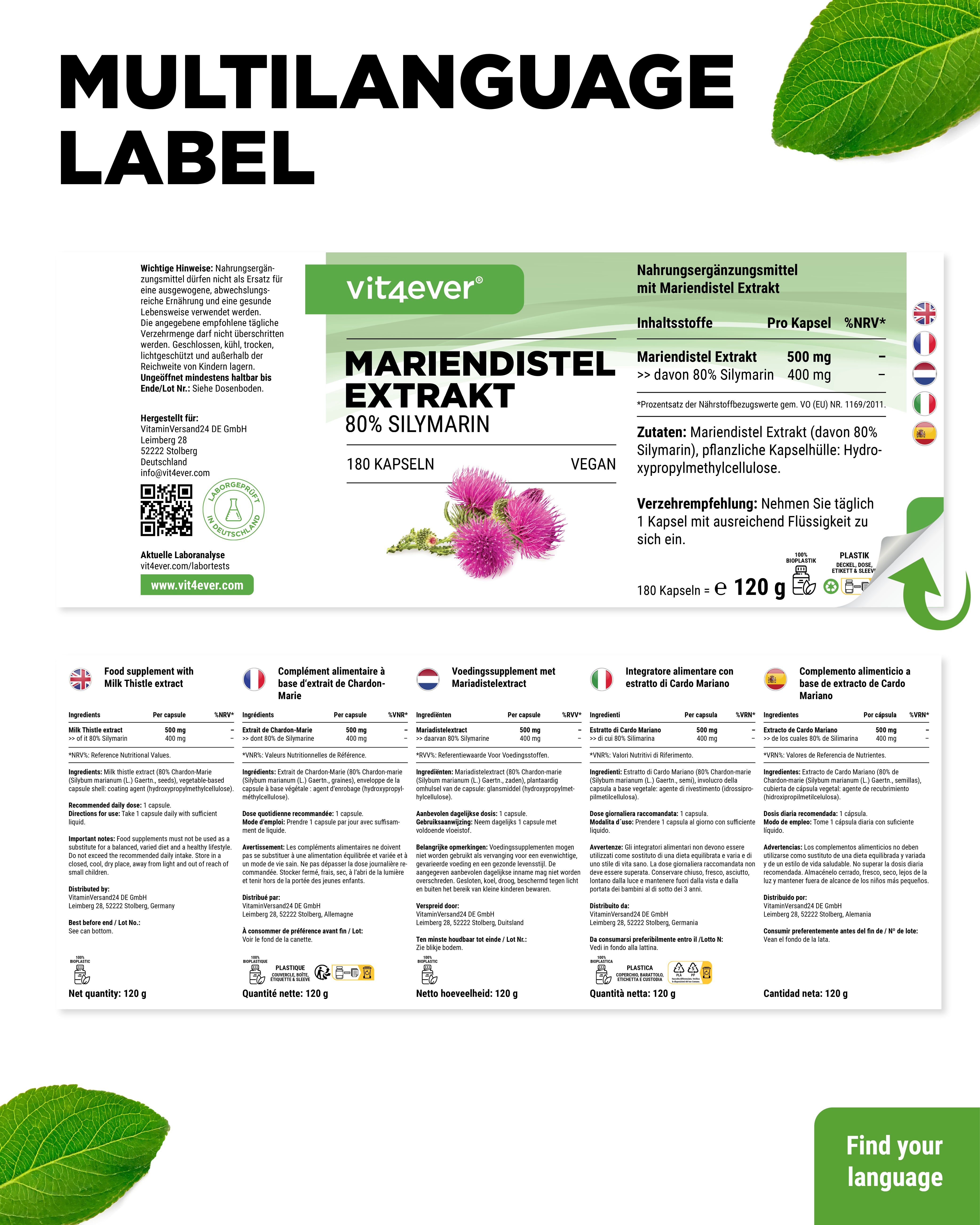 Estratto di Cardo mariano 500 mg
