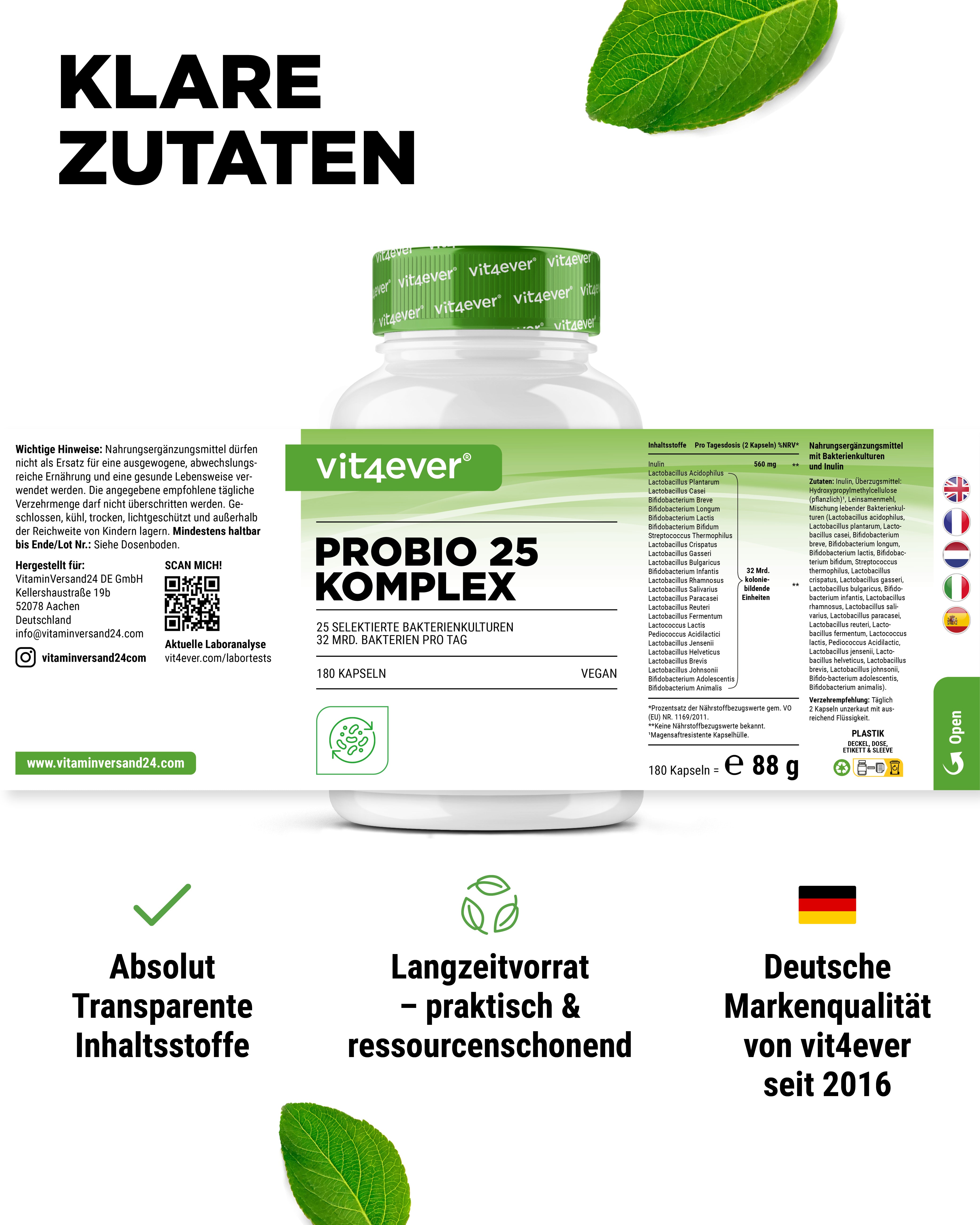 Probio 25 Komplex - 180 capsules - 27 miljard darmbacteriën