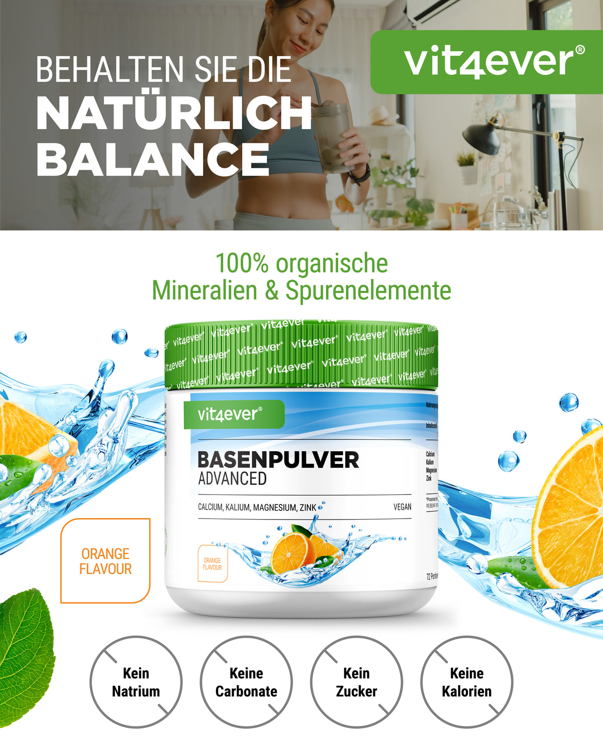 Polvere alcalina Advanced - 100% basi organiche a base di citrato