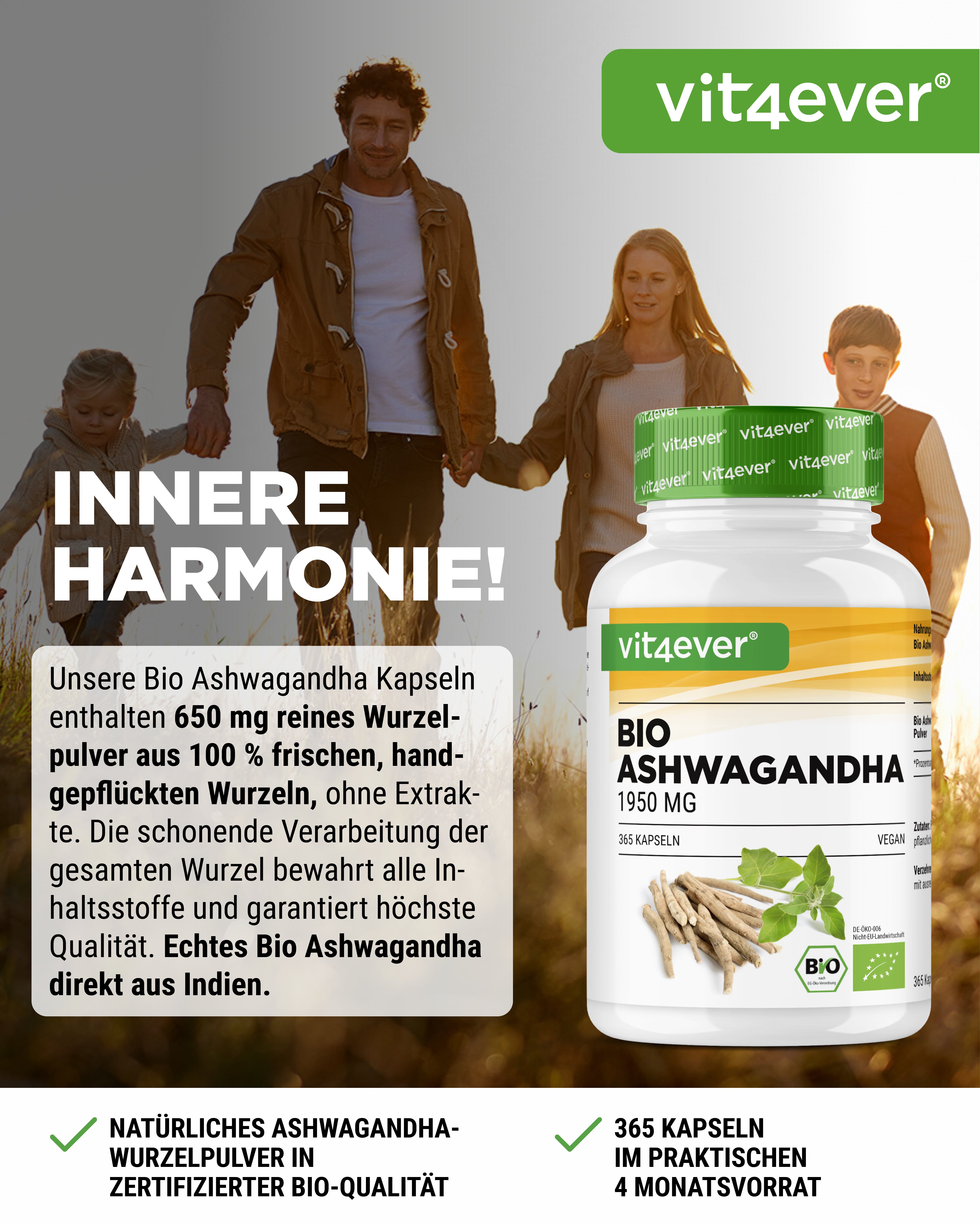 Ashwagandha Bio - 365 gélules