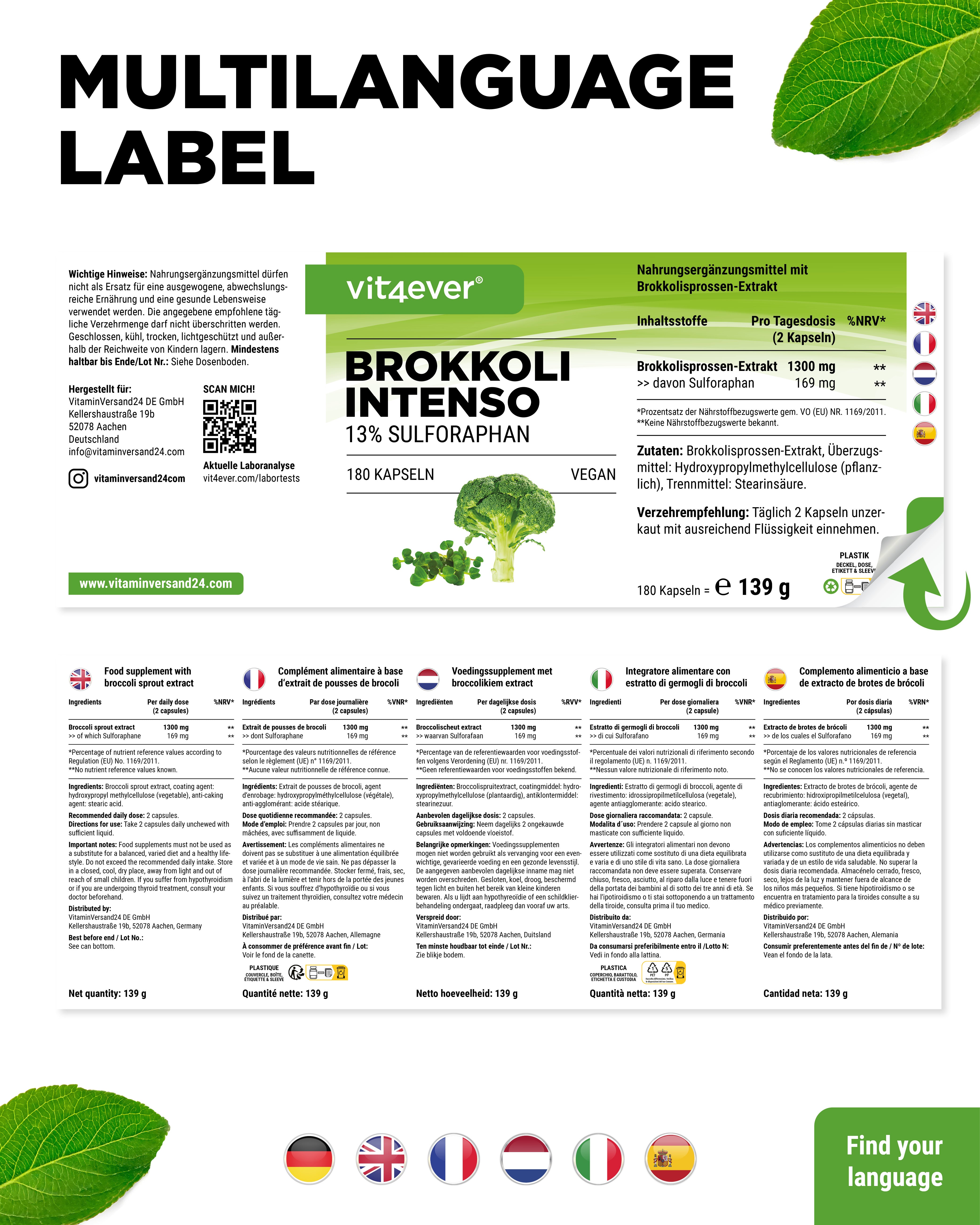 Brokkoli Extrakt - 180 Kapseln