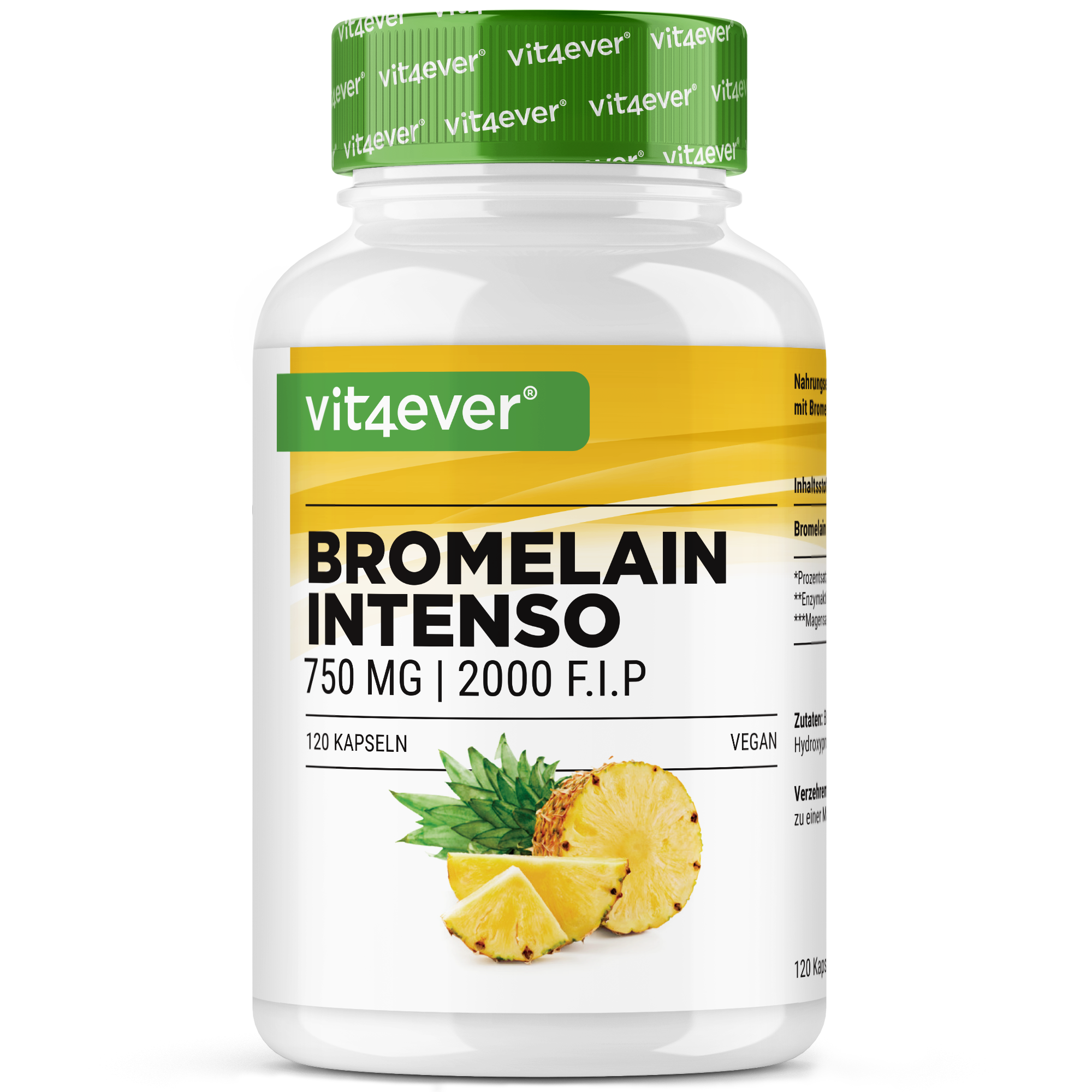 Bromeleina Intenso - 750 mg (2000 F.I.P)