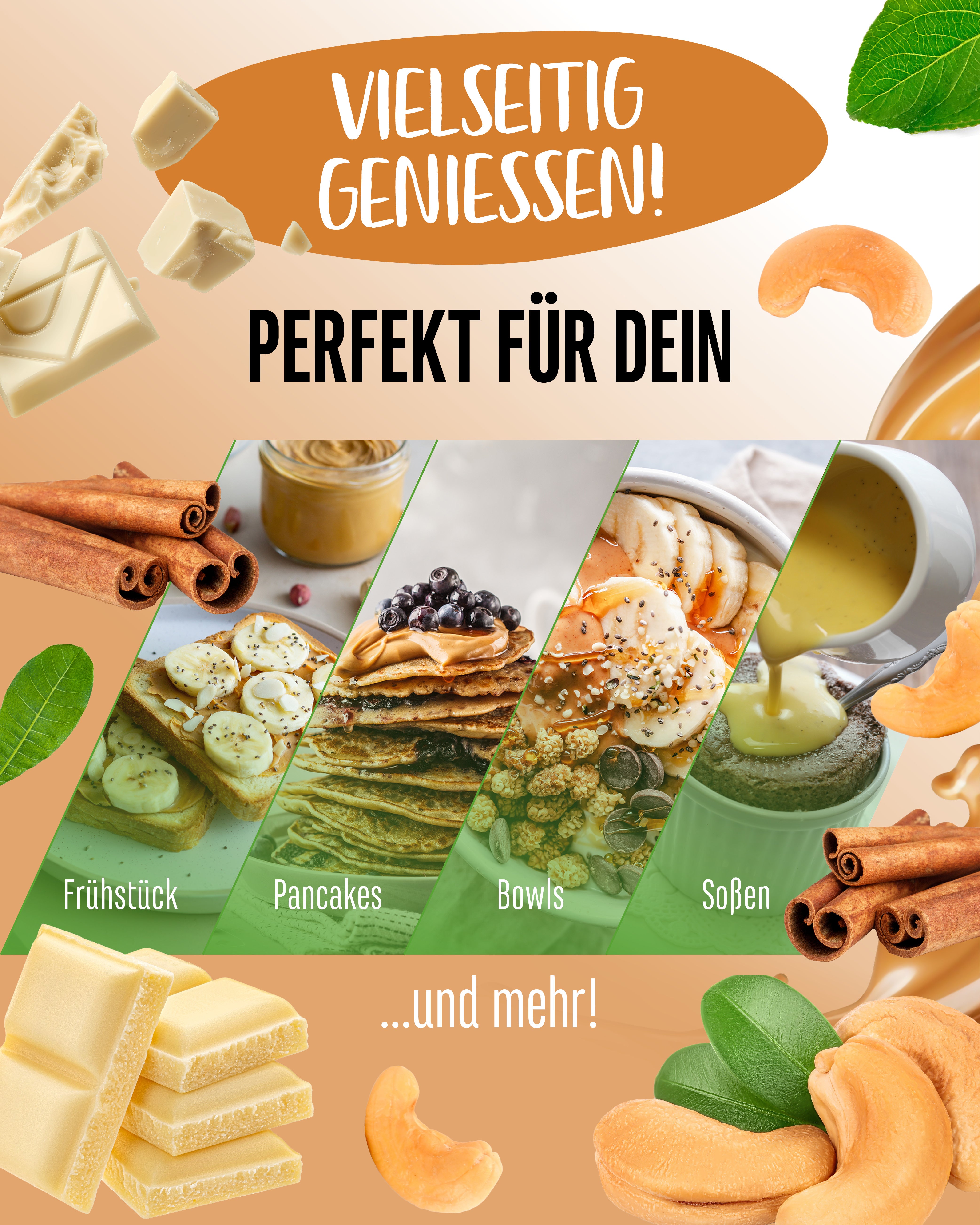 Cashew Butter - Weiße Schokolade & Zimt, 1000 g