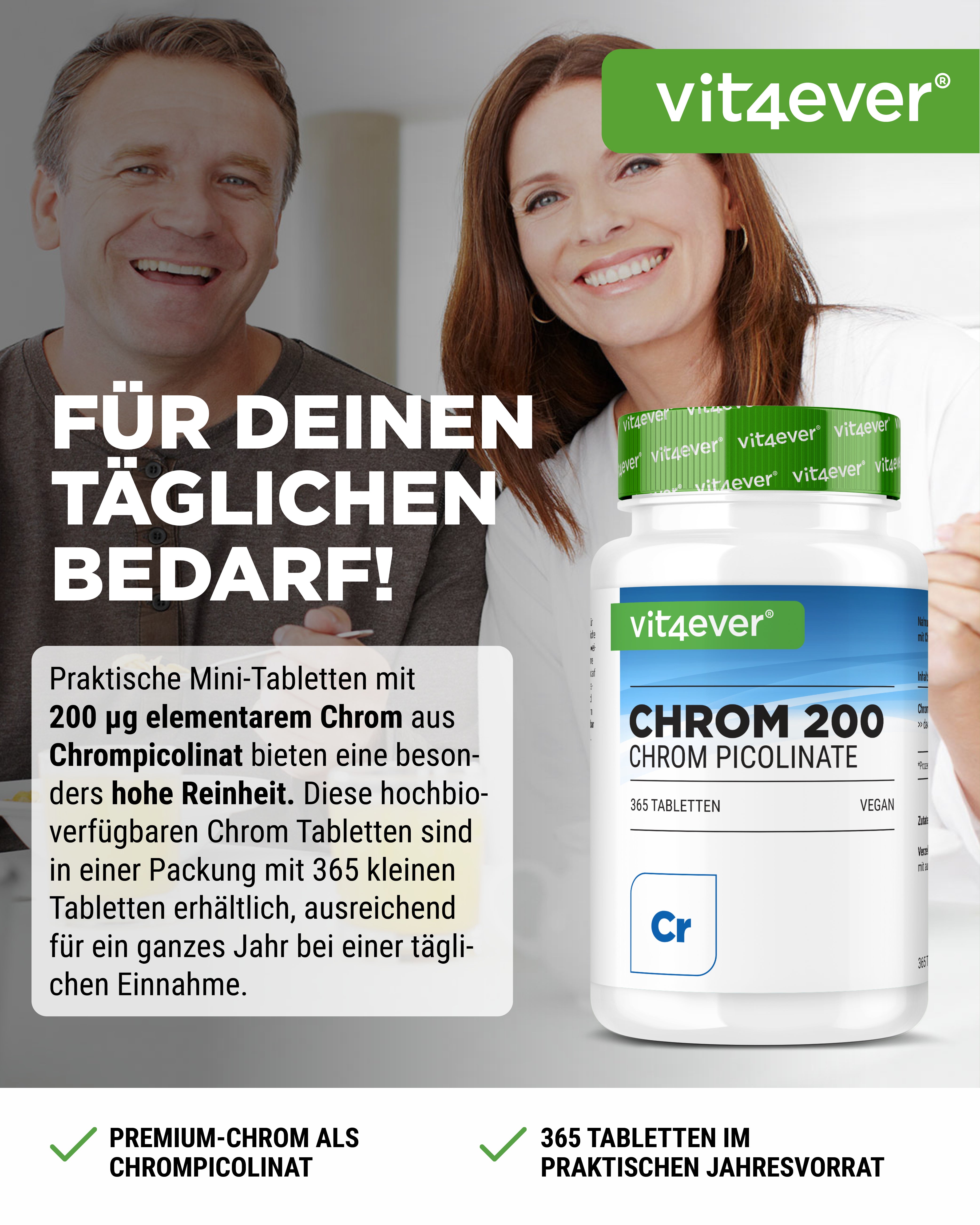 Cromo - 200 mcg, 365 compresse
