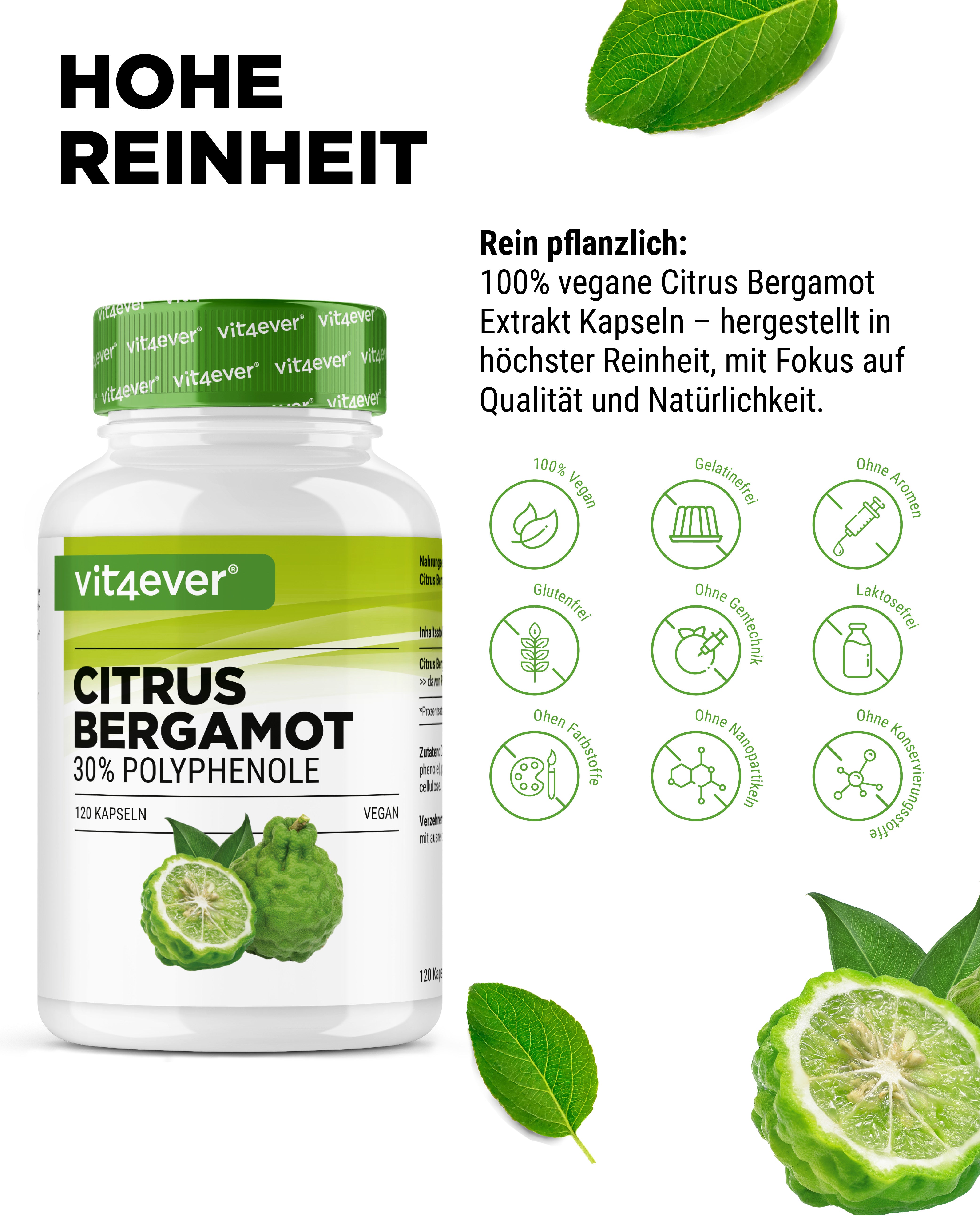 Citrus Bergamot, 30% polyfenolen - 120 capsules