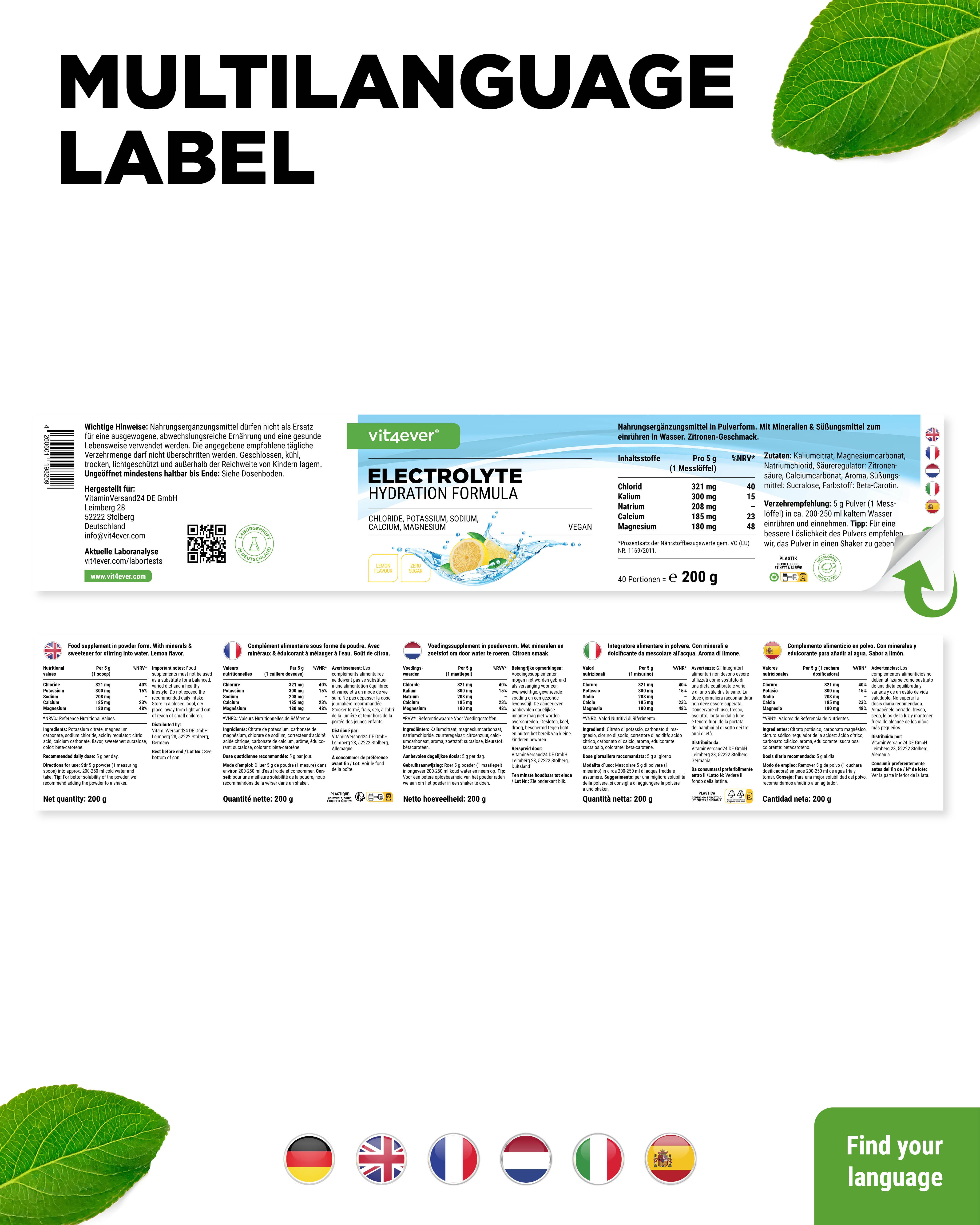 Electrolitos - Limón, 200 g