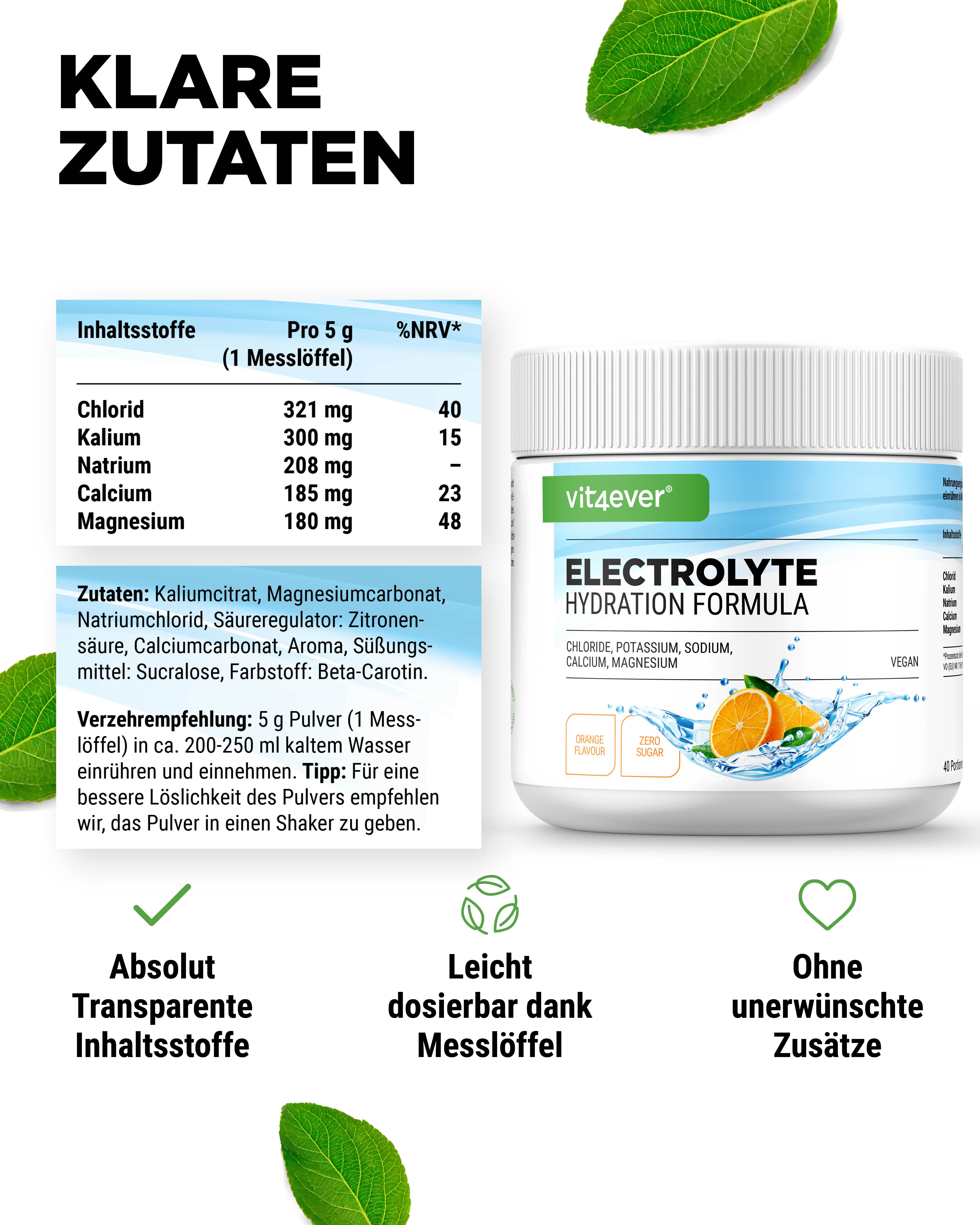 Électrolytes - Orange, 200 g