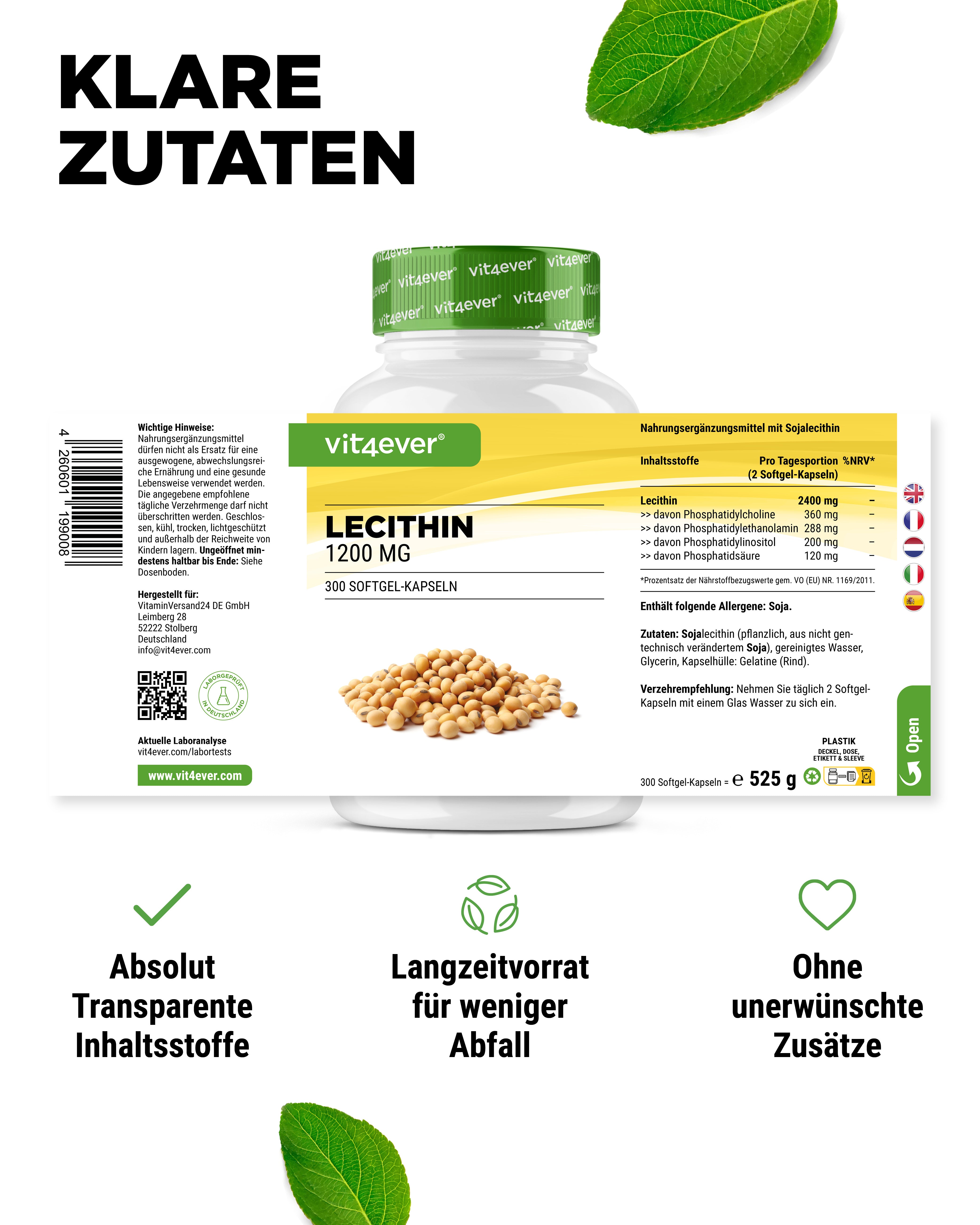 Lecitina - 1200 mg