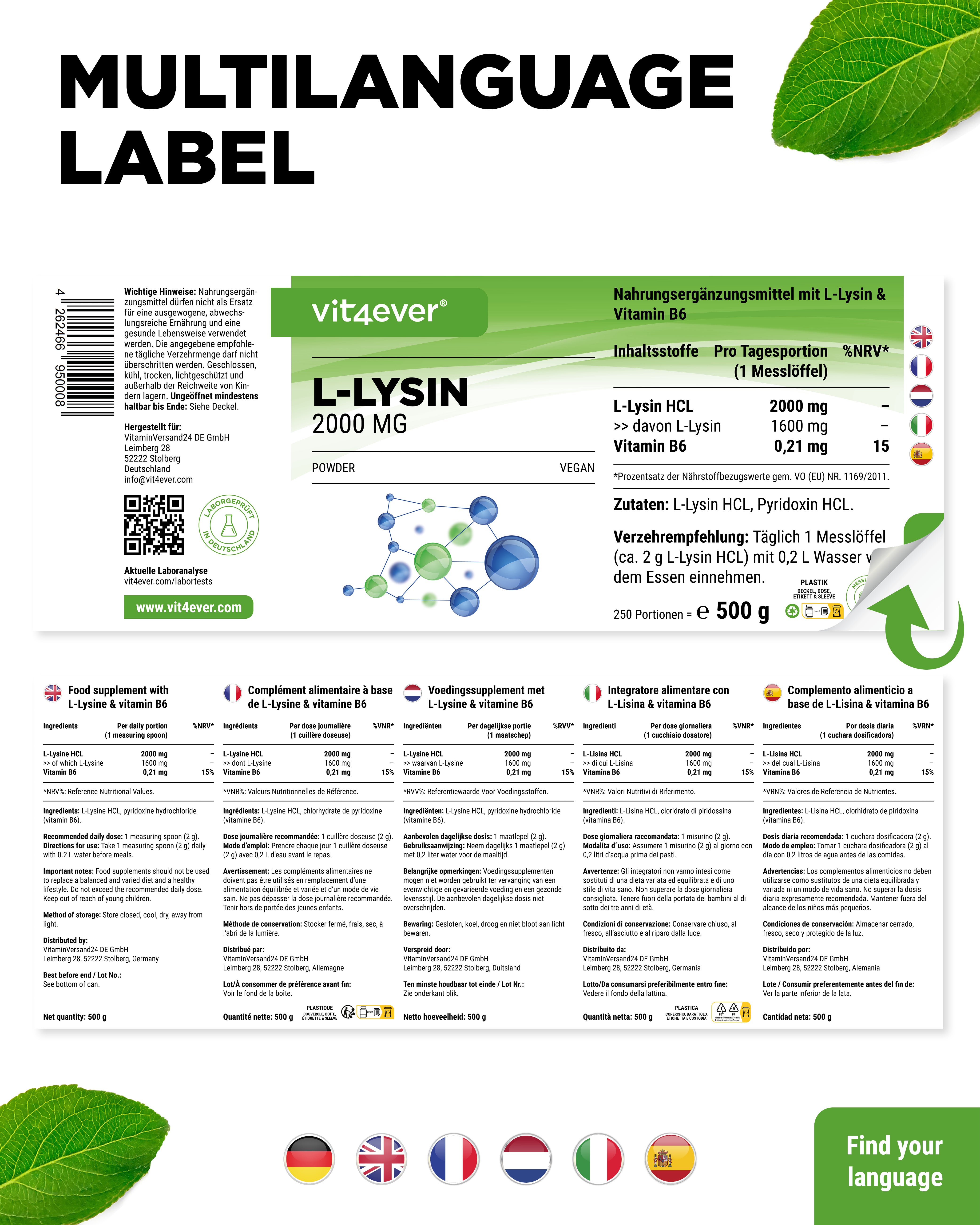 L-Lysin HCL Pulver