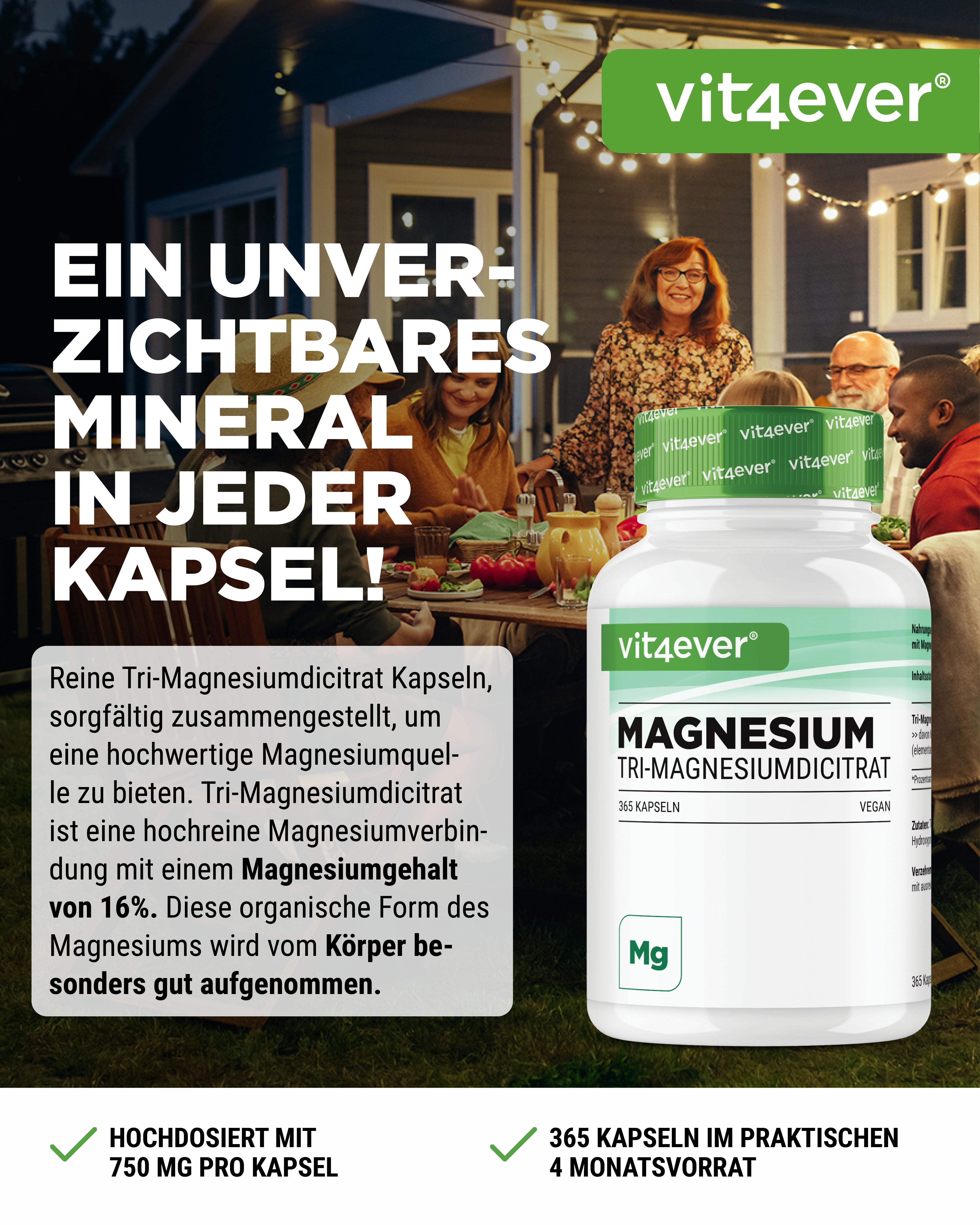 Tri-Magnesio Dicitrato - 365 capsule