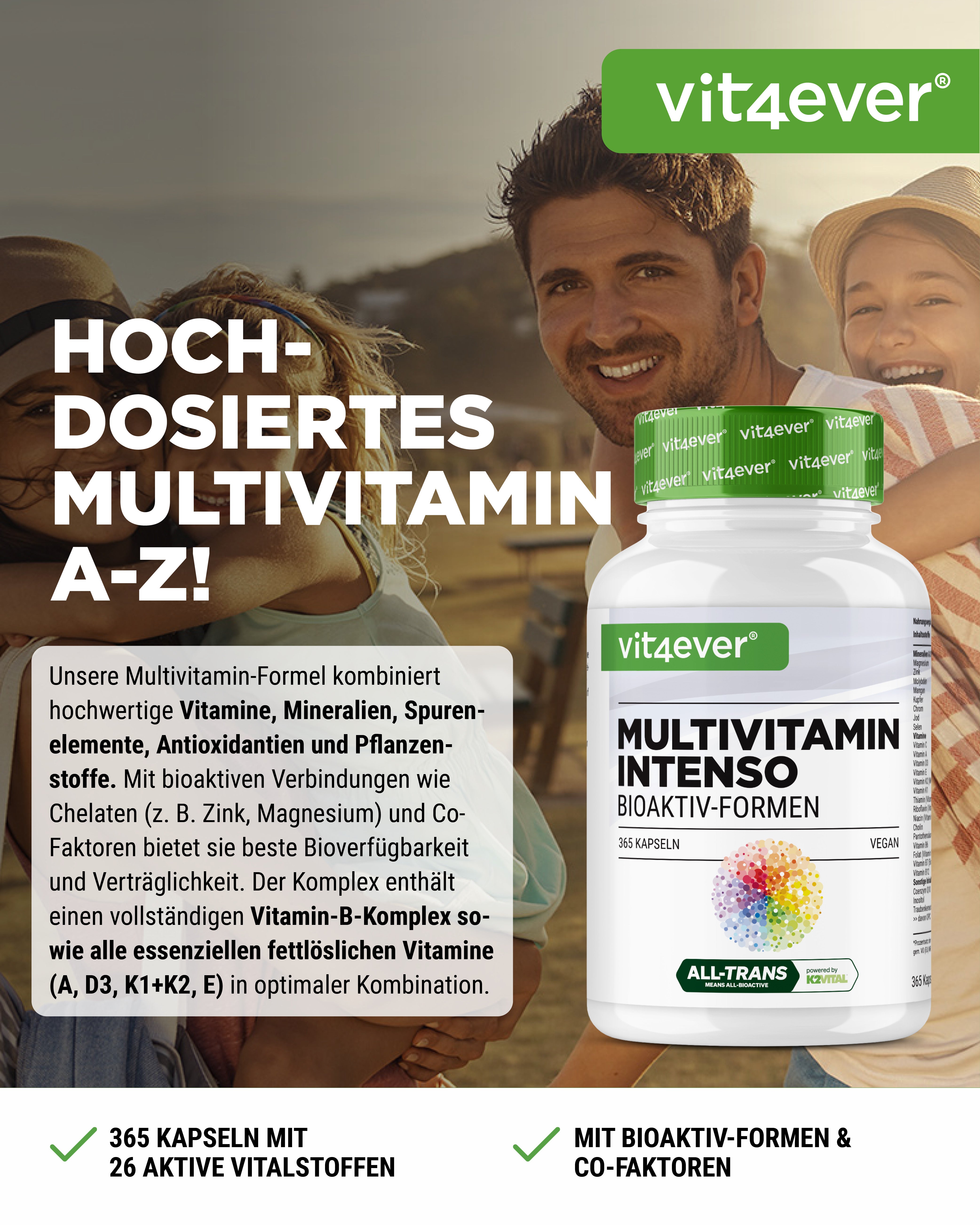 Premium Multivitamin Intenso - 365 Capsules