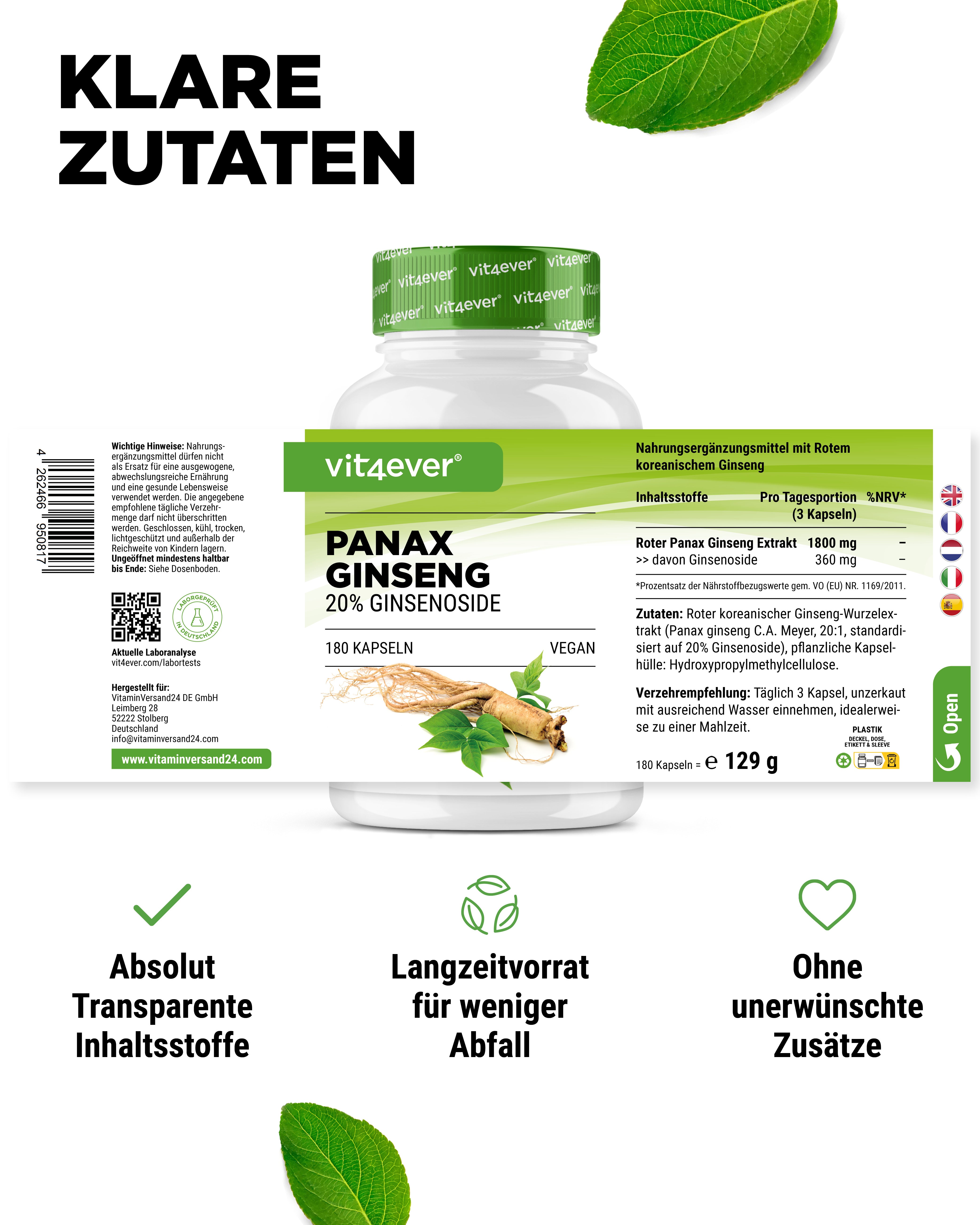 Panax Ginseng rosso