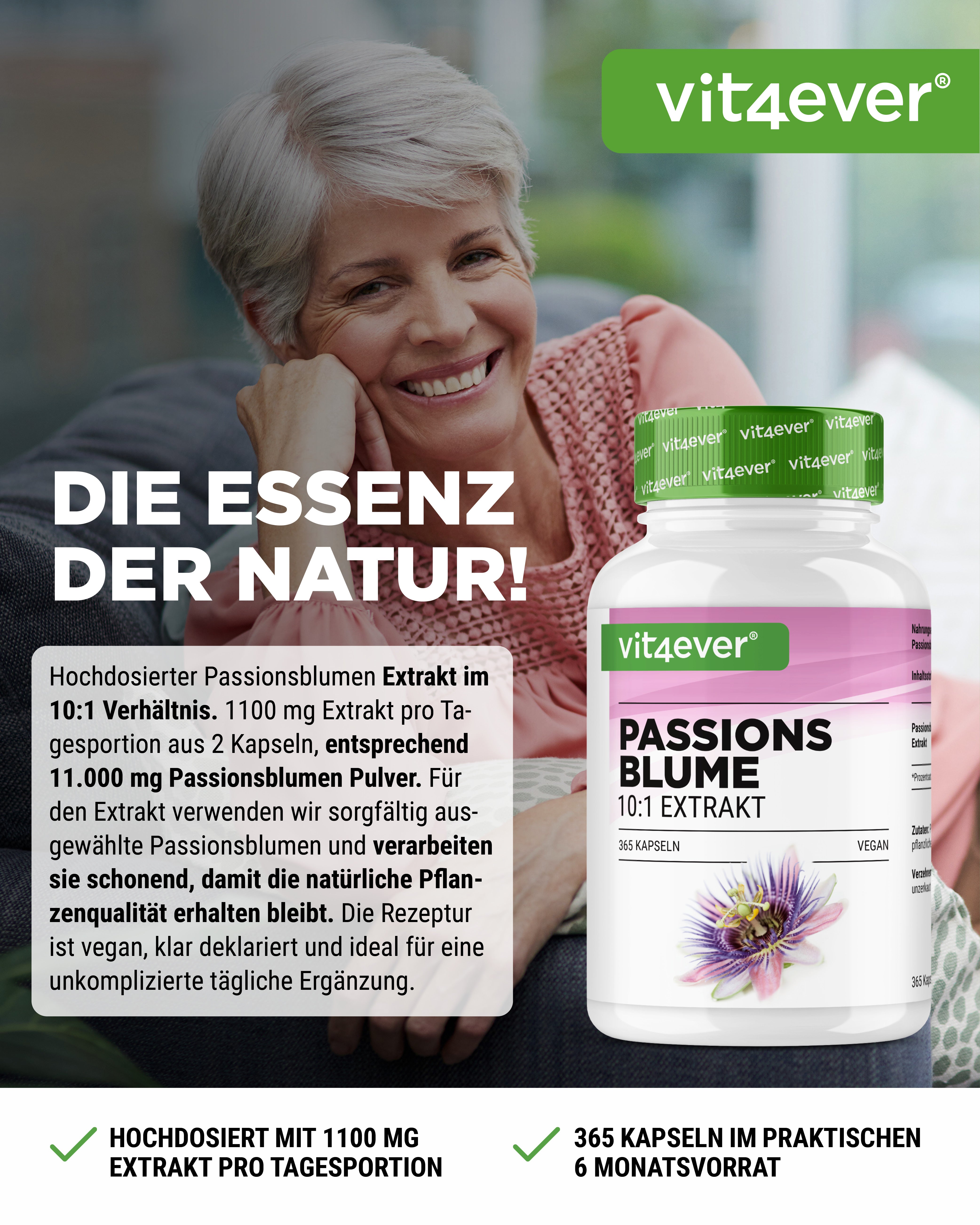 Passion Flower Extract - 365 Capsules