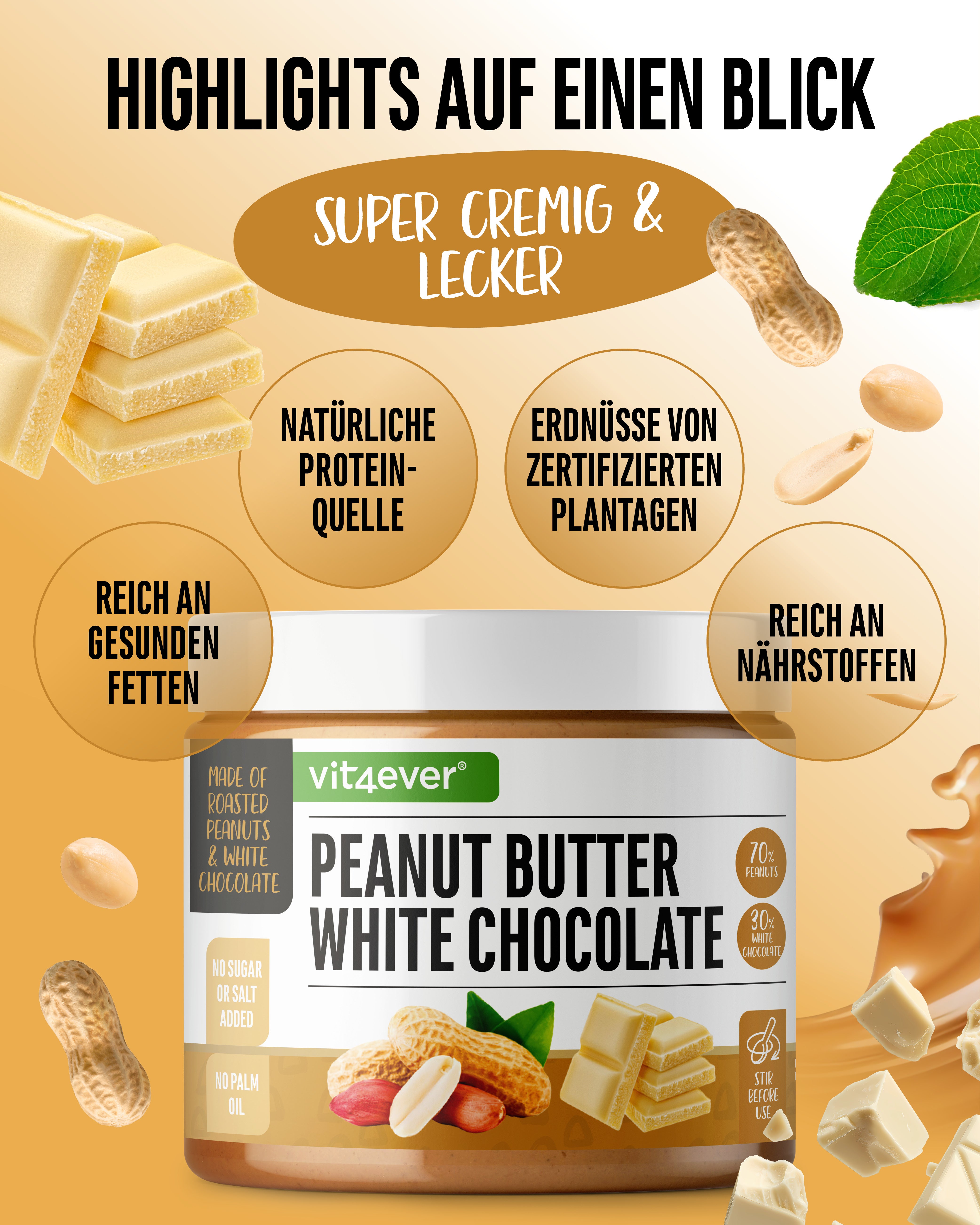 Peanut + White Chocolate, 500 g