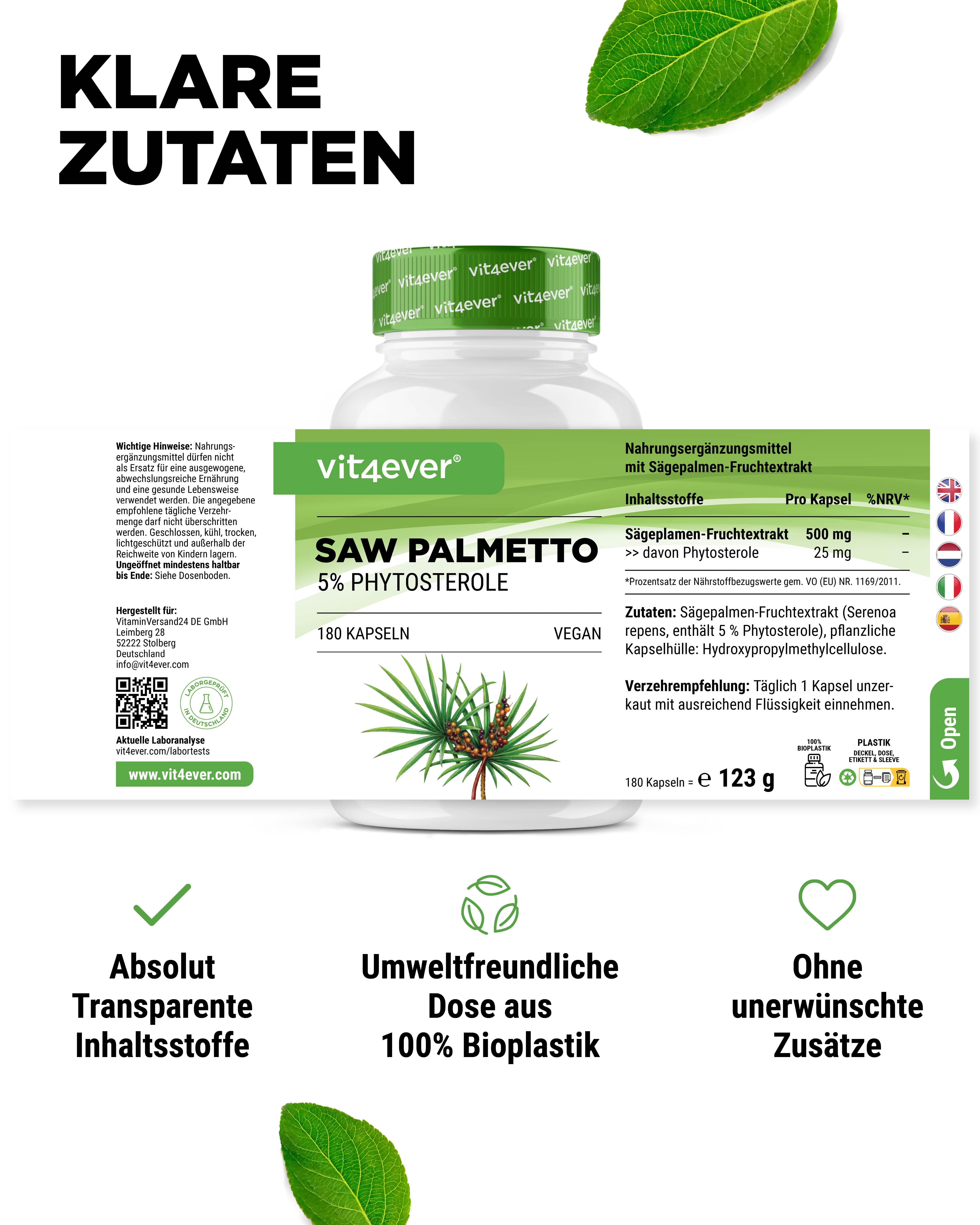 Saw Palmetto Extrakt - 500 mg