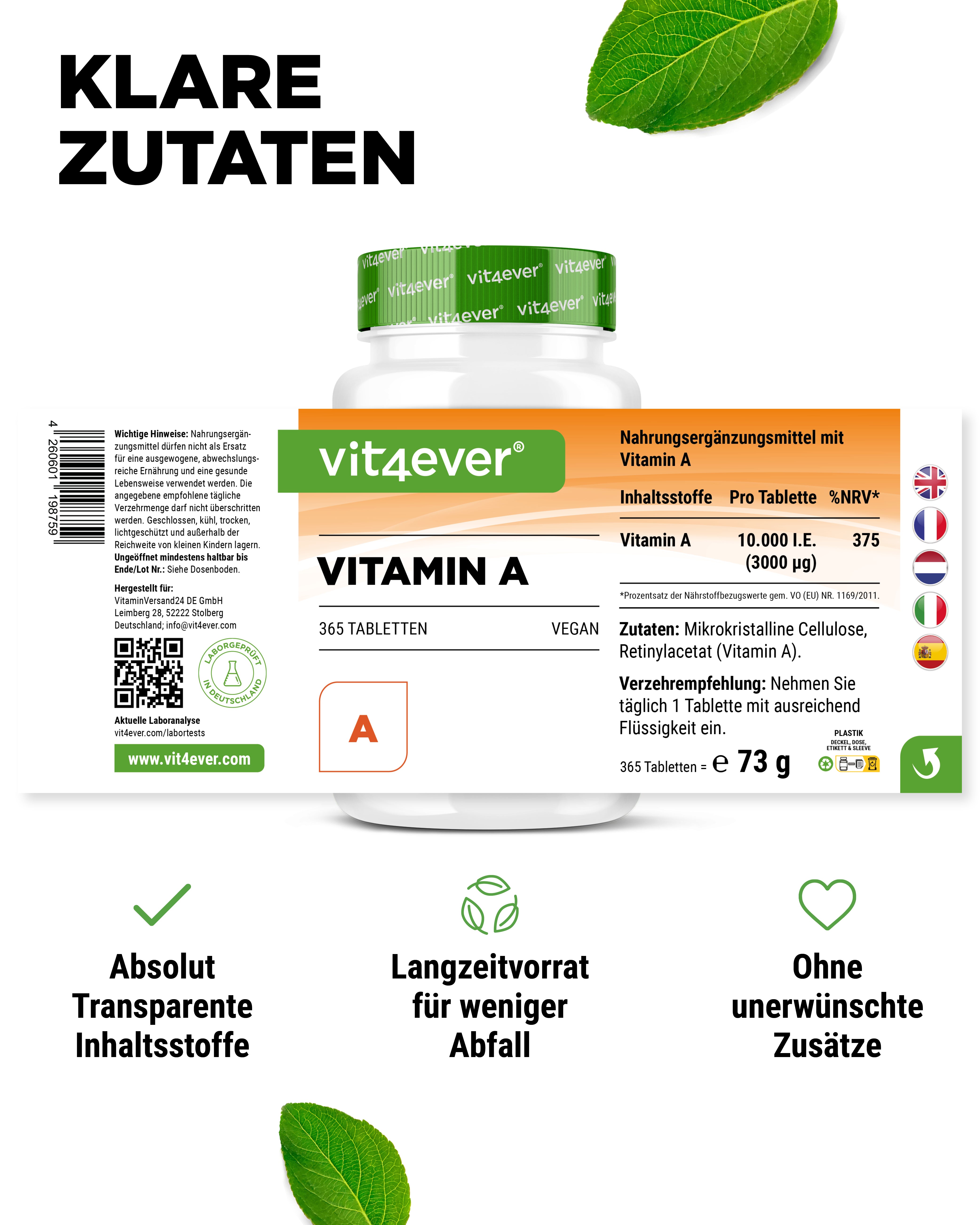 Vitamine A - 10.000 UI