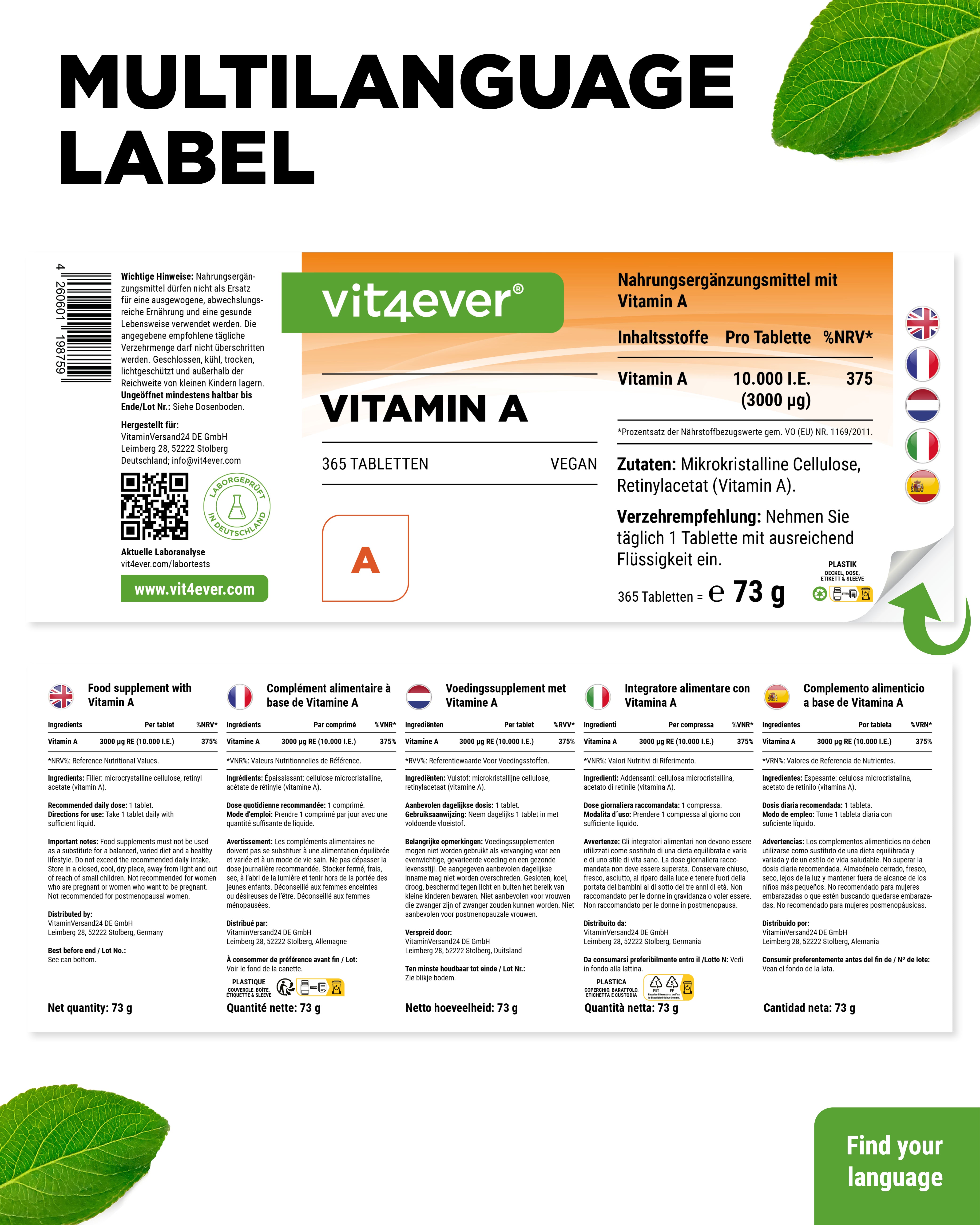 Vitamine A - 10.000 UI
