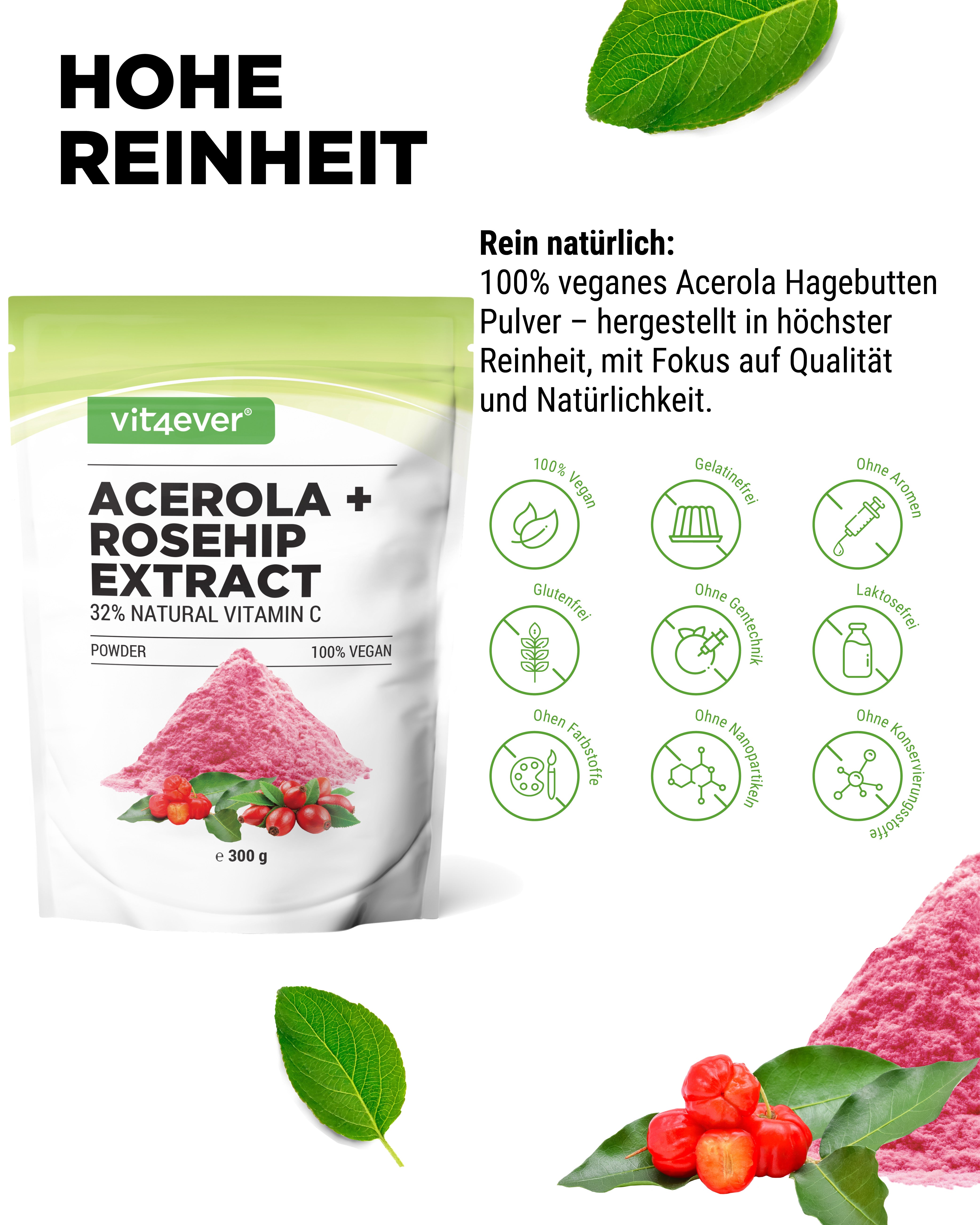Acerola + Hagebutten Pulver