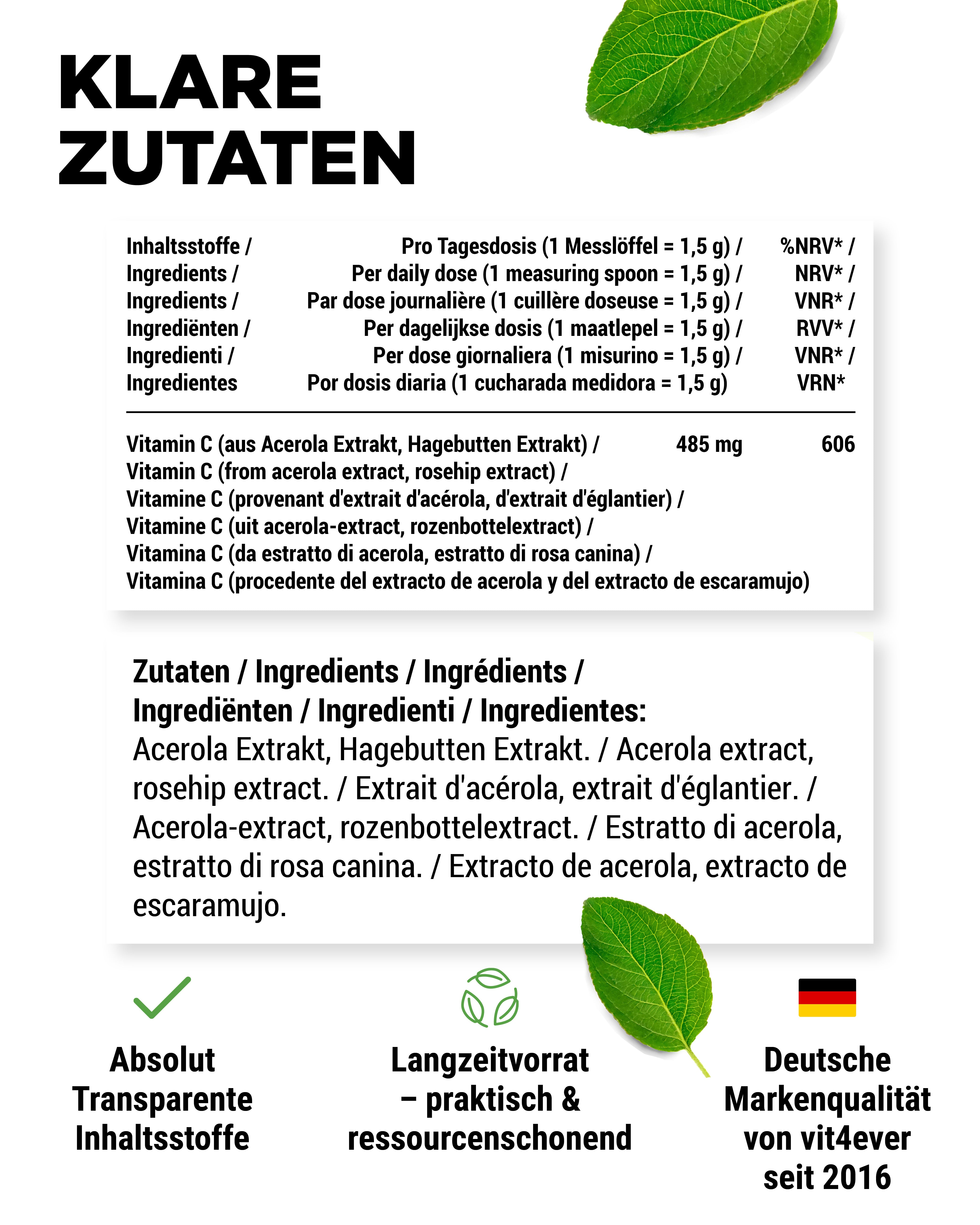 Acerola + Hagebutten Pulver
