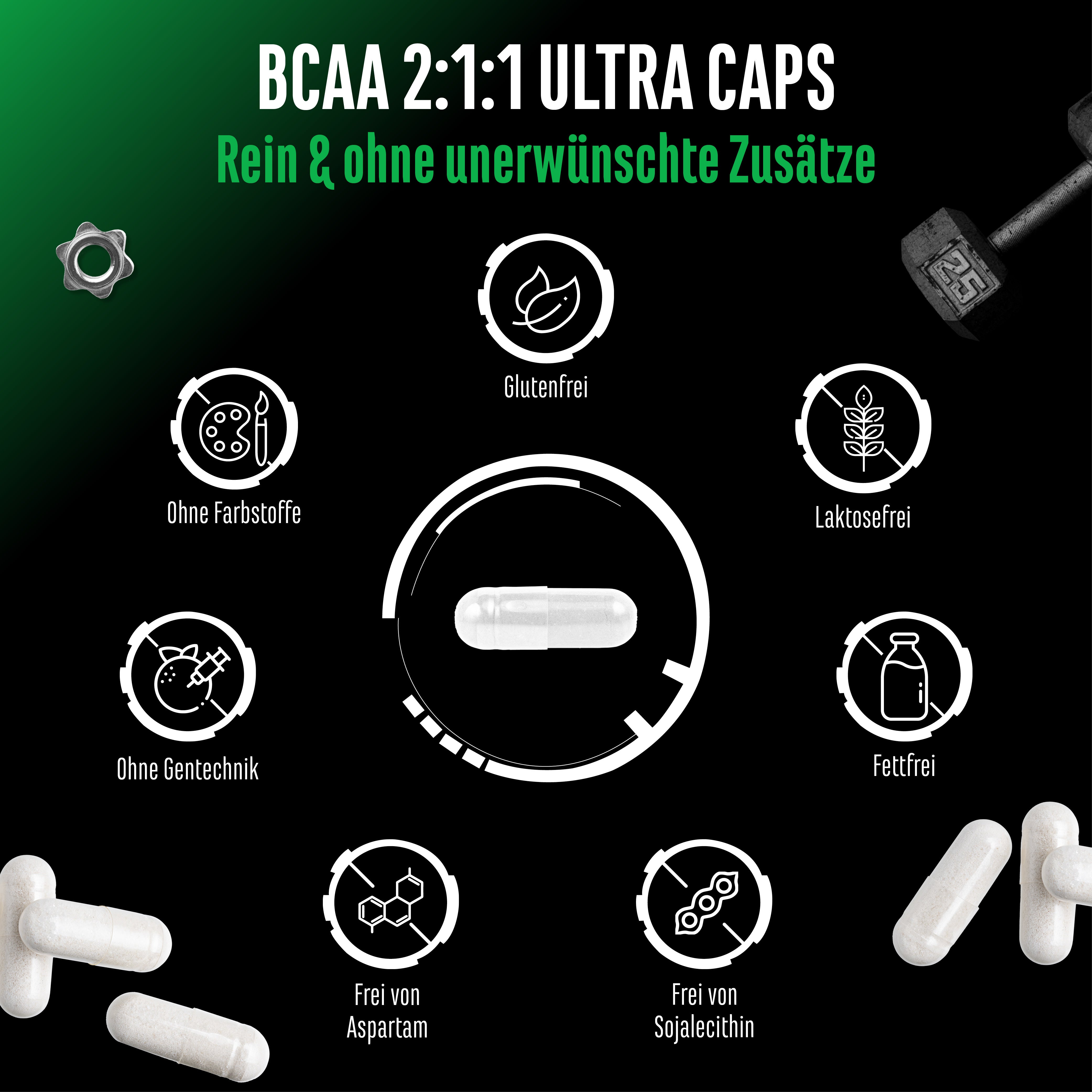 BCAA 2:1:1, 365 gélules