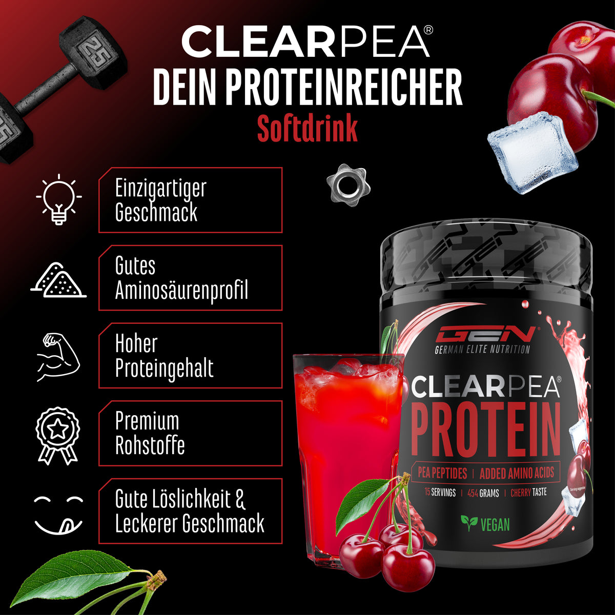 ClearPea® - Vegan Clear Protein - Cola, 454 g