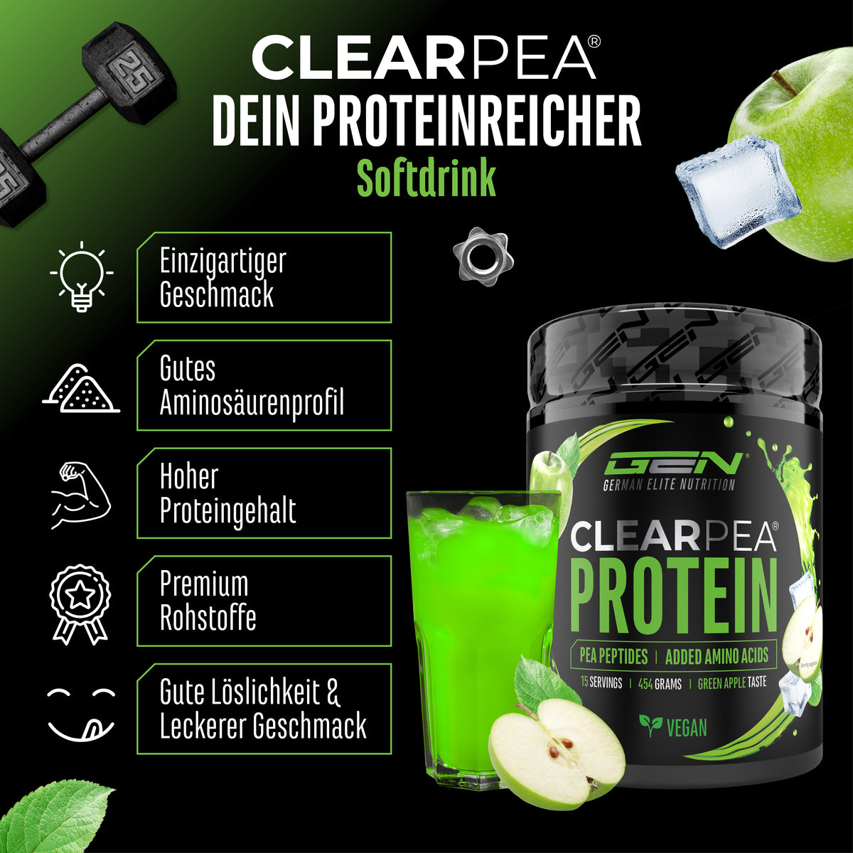 ClearPea® - Vegan Clear Protein - Cola, 454 g